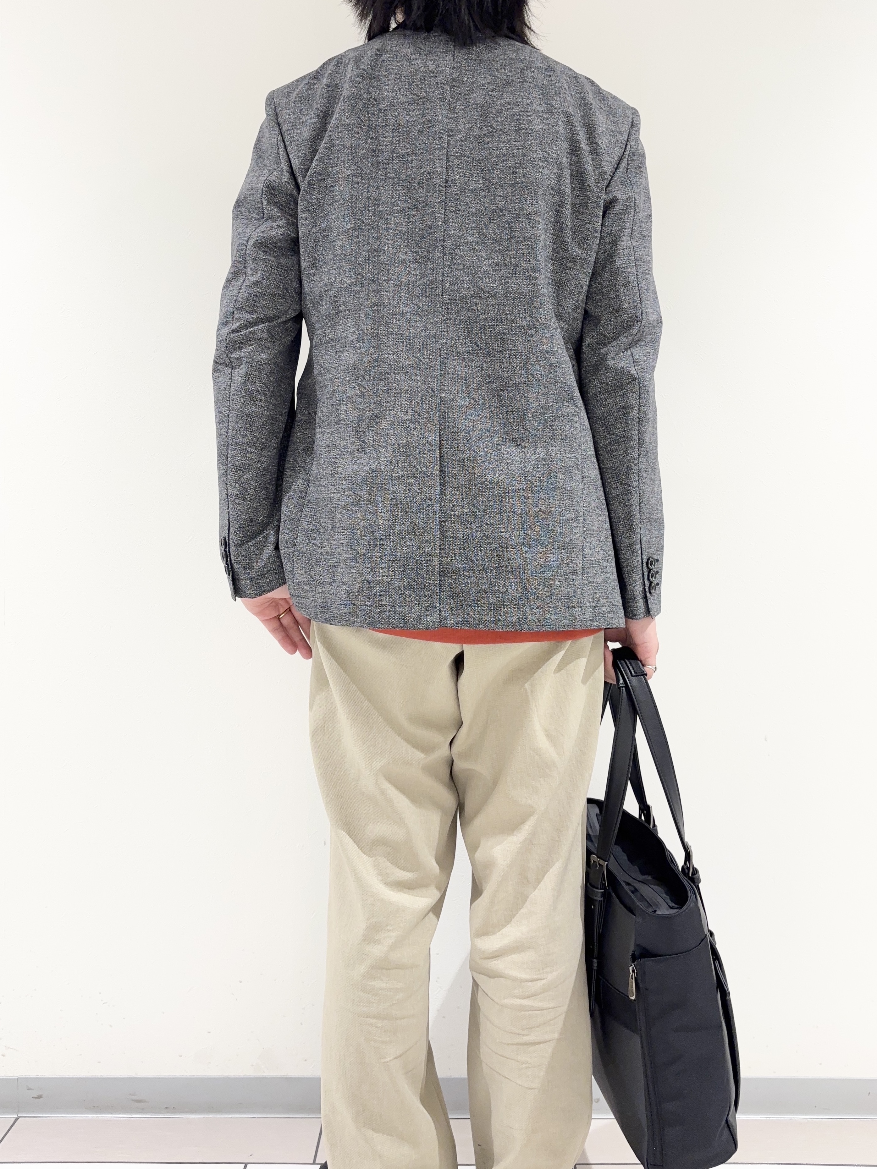 及川さんの「TAKEO KIKUCHI｜【抗菌防臭】COOL DOTS（R）ドビープリント ジャケット」を使ったコーディネート