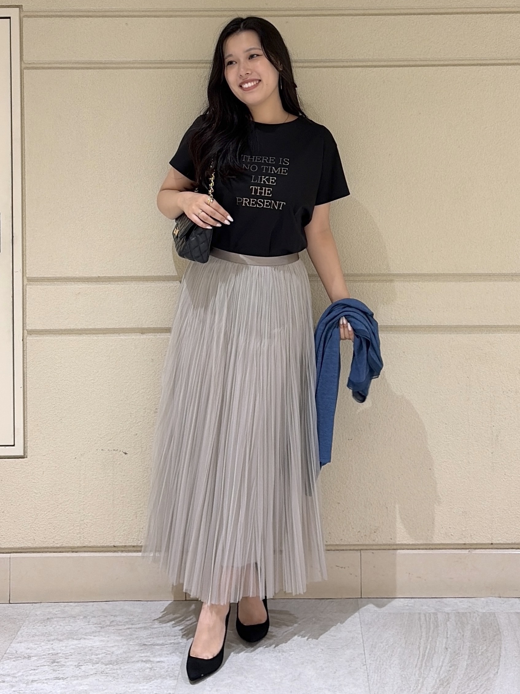 Momokaさんの「COUP DE CHANCE｜【接触冷感/抗菌防臭/消臭/UVカット】半袖ロゴTシャツ」を使ったコーディネート