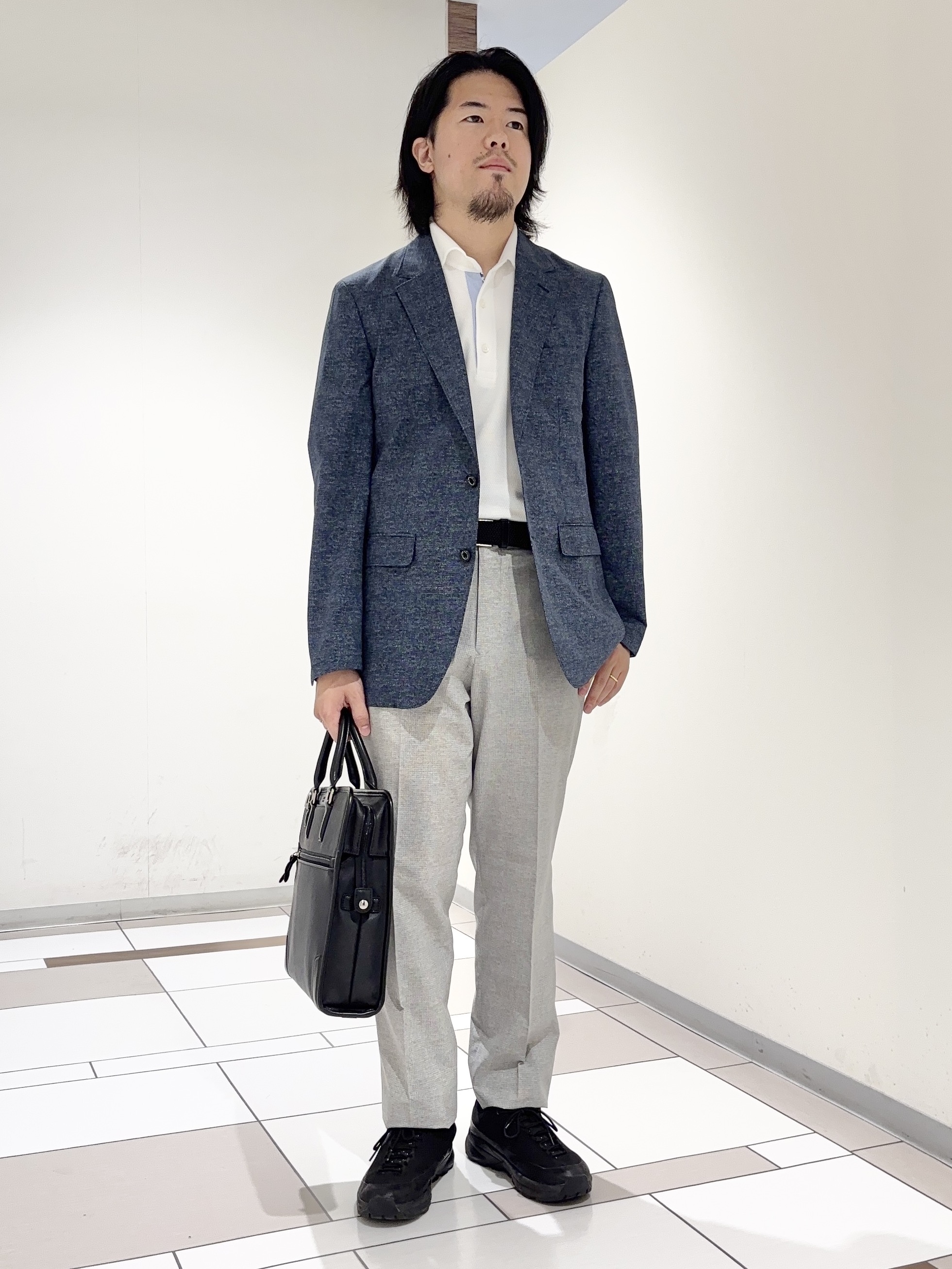 及川さんの「TAKEO KIKUCHI｜【抗菌防臭】ステイフレッシュ ポロシャツ」を使ったコーディネート