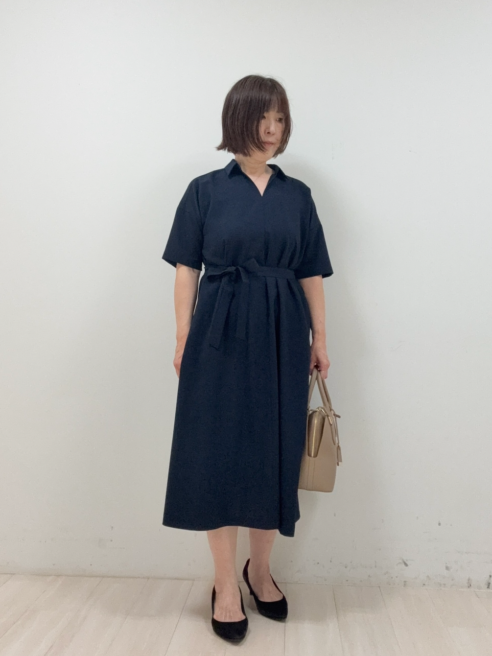 まつさんの「UNTITLED｜【残暑も快適/UVカット/接触冷感】エアリークールワンピース」を使ったコーディネート