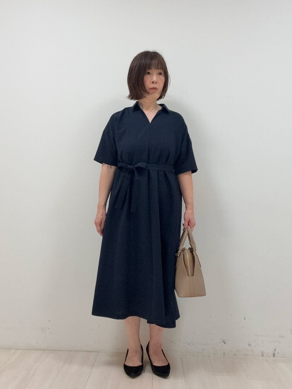 まつさんの「UNTITLED｜【残暑も快適/UVカット/接触冷感】エアリークールワンピース」を使ったコーディネート