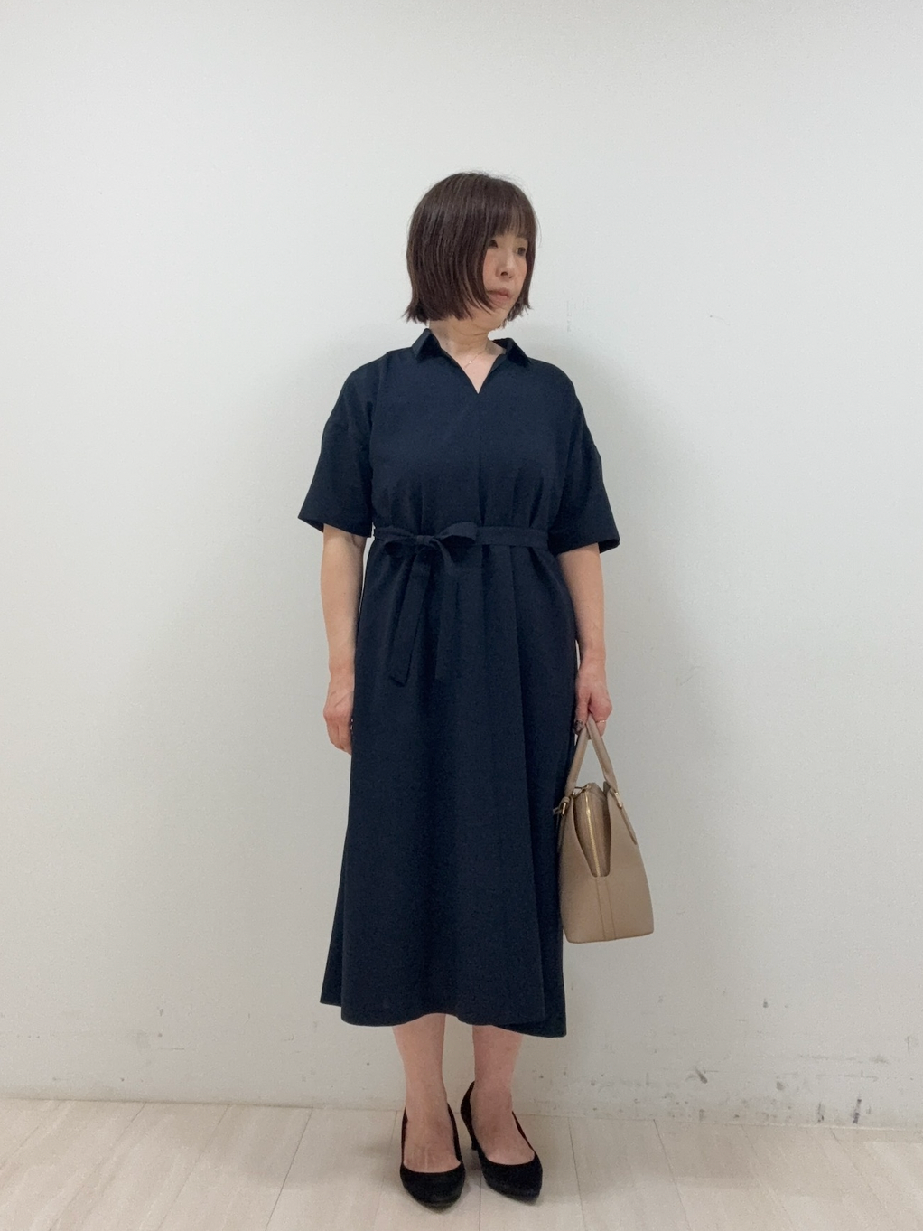 まつさんの「UNTITLED｜【残暑も快適/UVカット/接触冷感】エアリークールワンピース」を使ったコーディネート