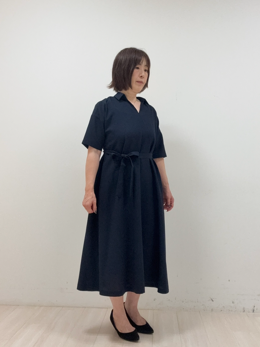 まつさんの「UNTITLED｜【残暑も快適/UVカット/接触冷感】エアリークールワンピース」を使ったコーディネート