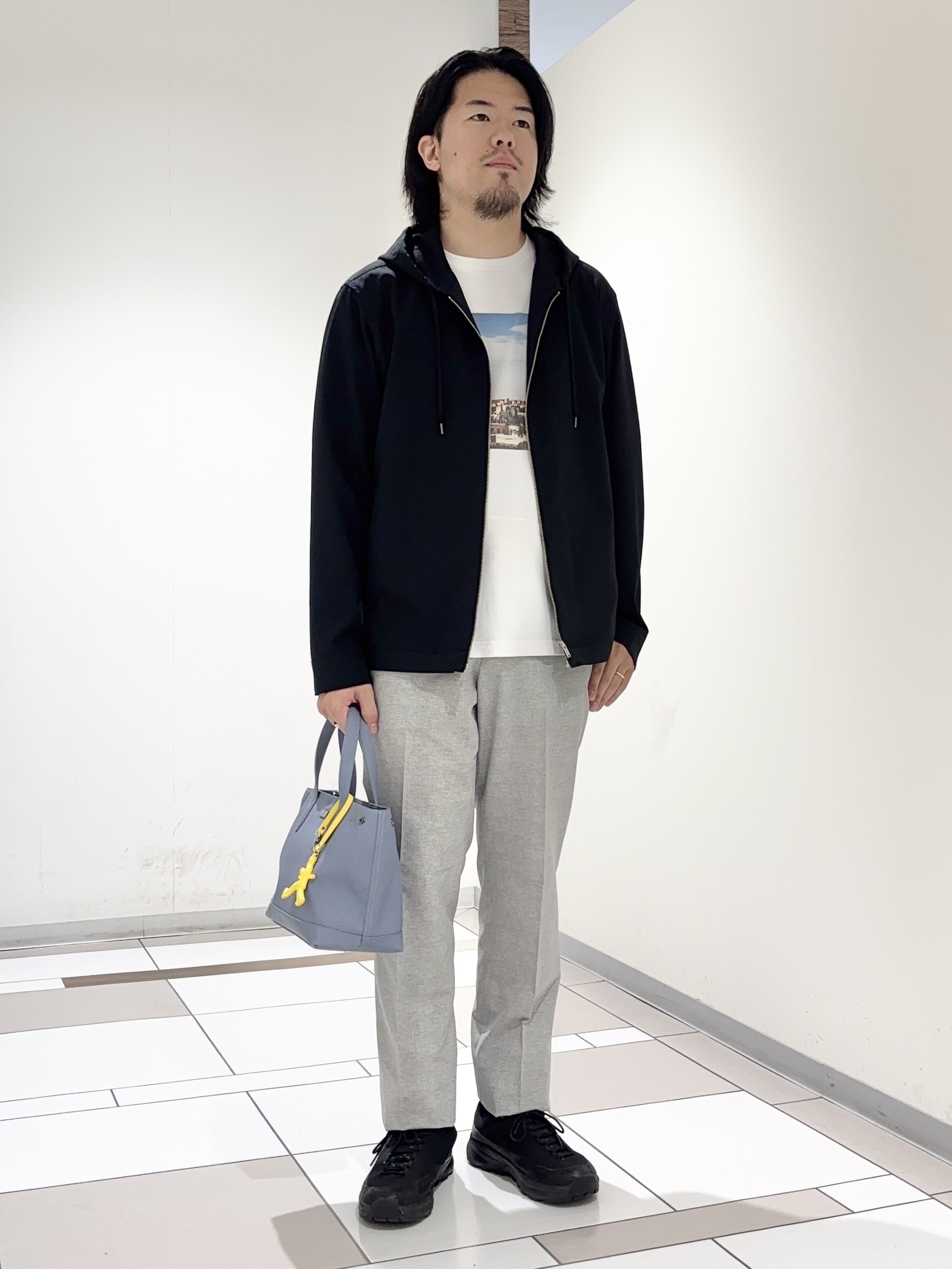 及川さんの「TAKEO KIKUCHI｜【撥水・洗える・シワになりにくい】 リランチェ（R） フードブルゾン」を使ったコーディネート