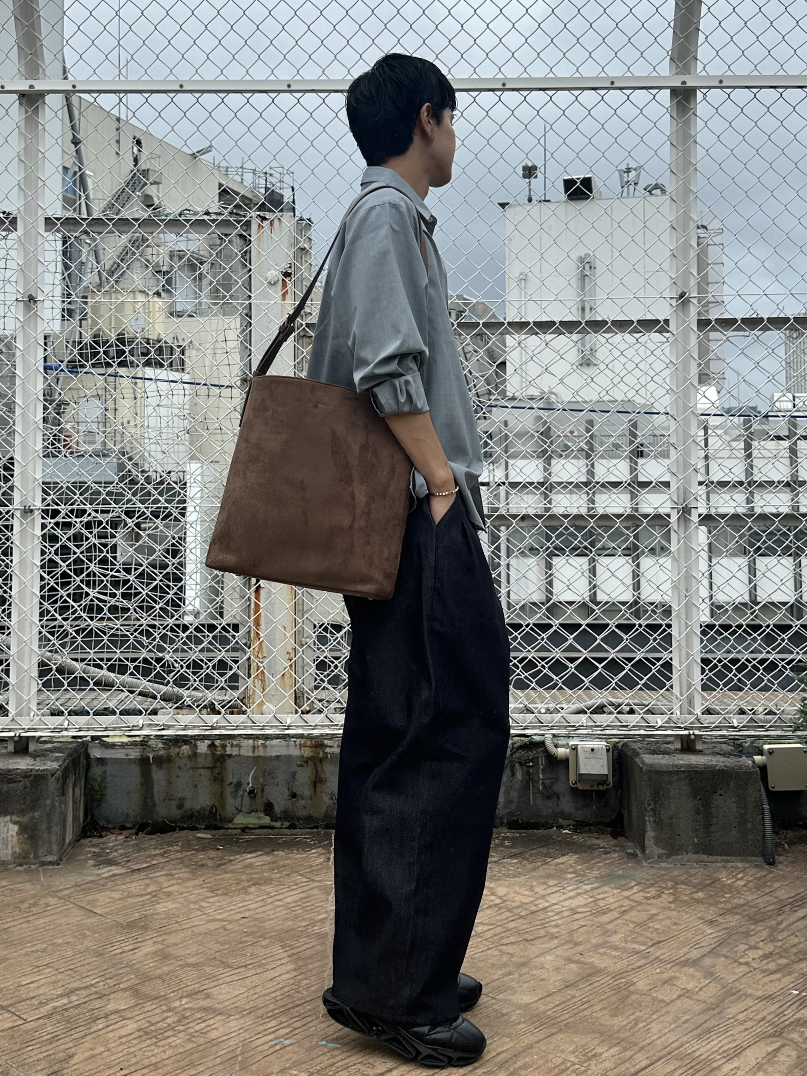 KOHEIさんの「tk.TAKEO KIKUCHI｜【牛革】スクエアバックルベルト」を使ったコーディネート