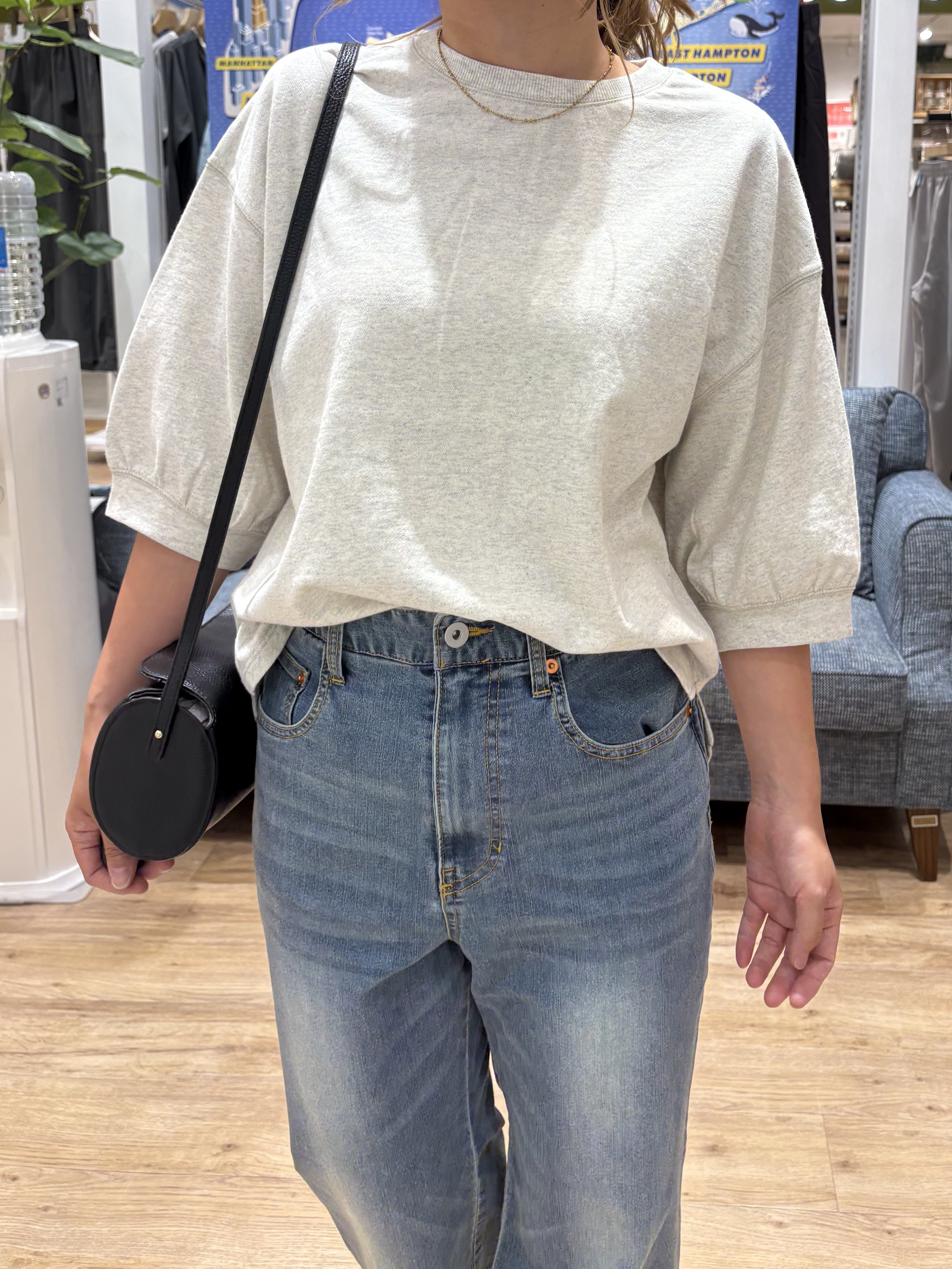 yuinaさんの「Dessin｜バックヘンリーカットソー5分袖」を使ったコーディネート