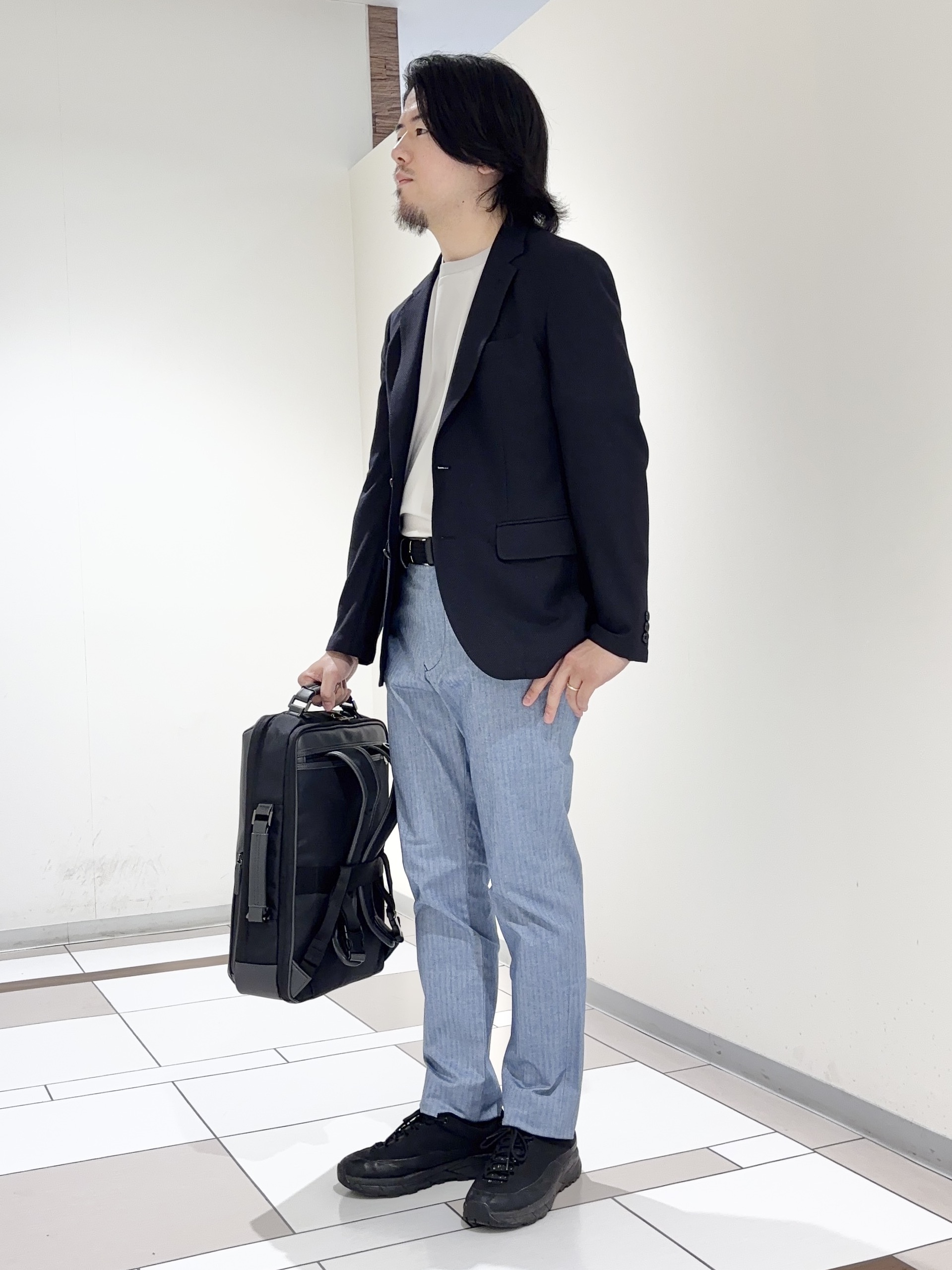 及川さんの「TAKEO KIKUCHI｜【抗菌防臭】CALCULO（R）ジャージ ジャケット」を使ったコーディネート