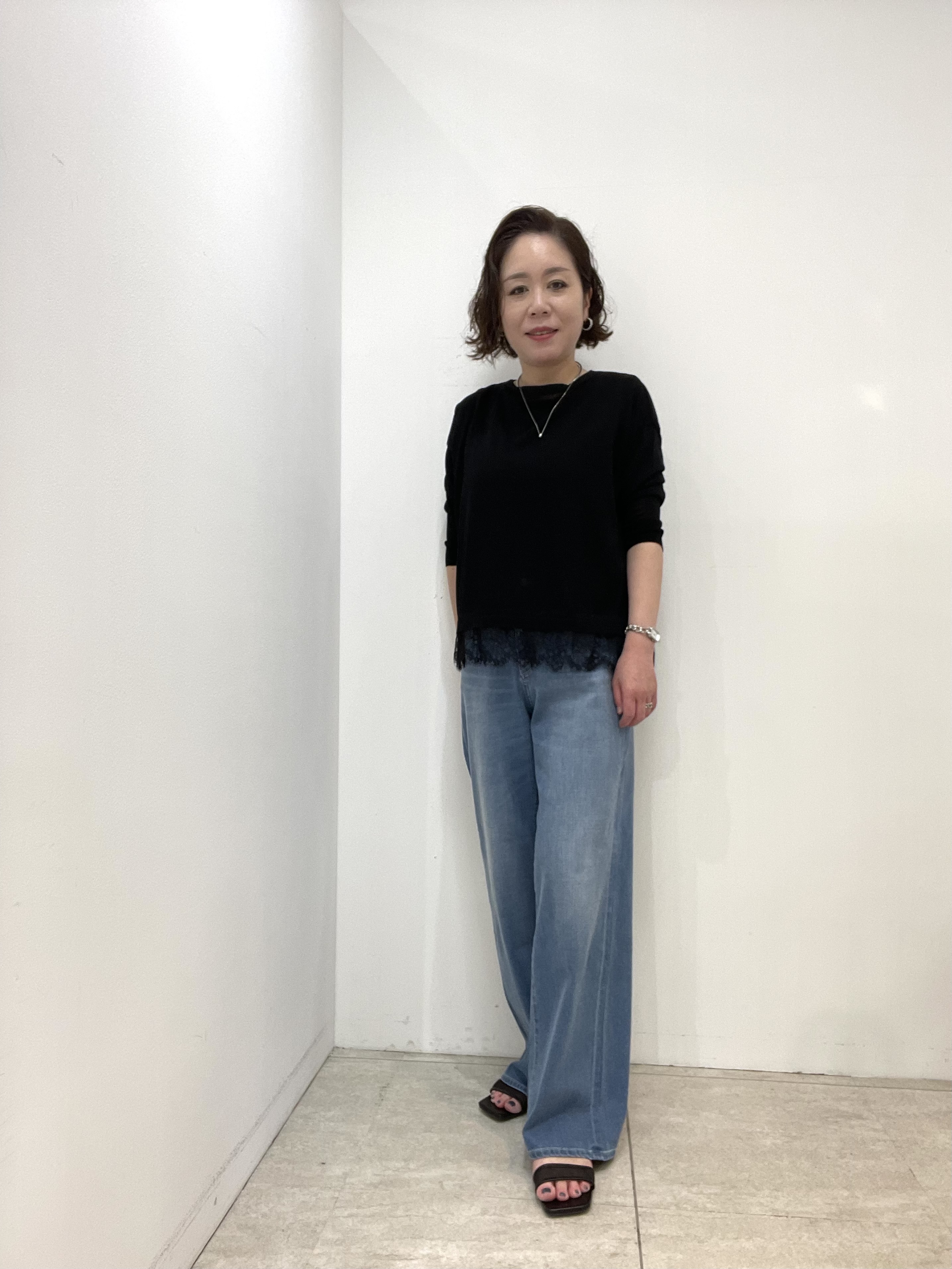 Wachiさんの「UNTITLED｜【前後2WAY】コットン混カールプルオーバー」を使ったコーディネート