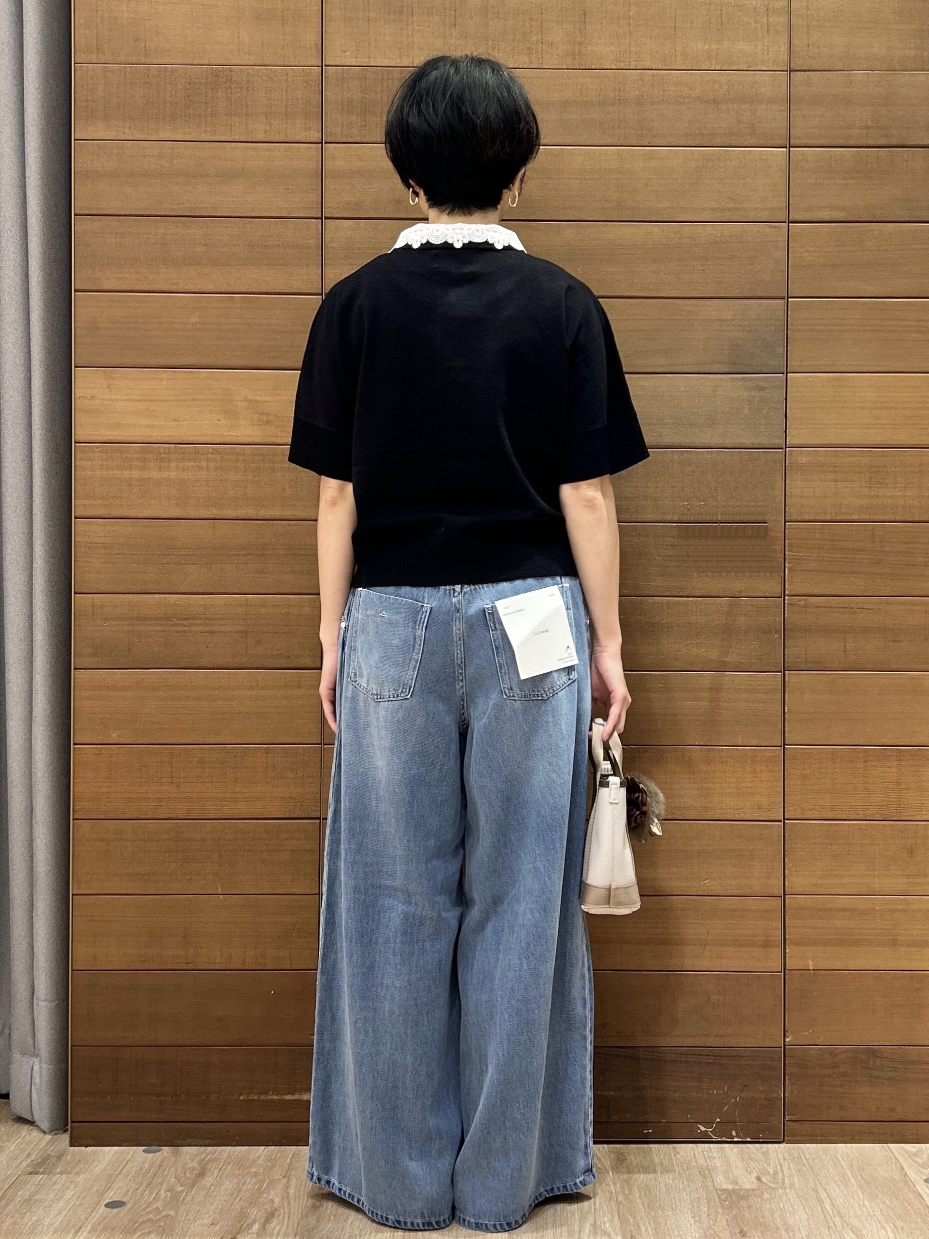 ゆうあさんの「OPAQUE.CLIP｜2WAY衿ドッキングニット《洗濯機OK》」を使ったコーディネート