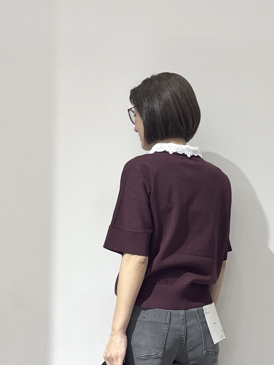 NAKAさんの「OPAQUE.CLIP｜2WAY衿ドッキングニット《洗濯機OK》」を使ったコーディネート