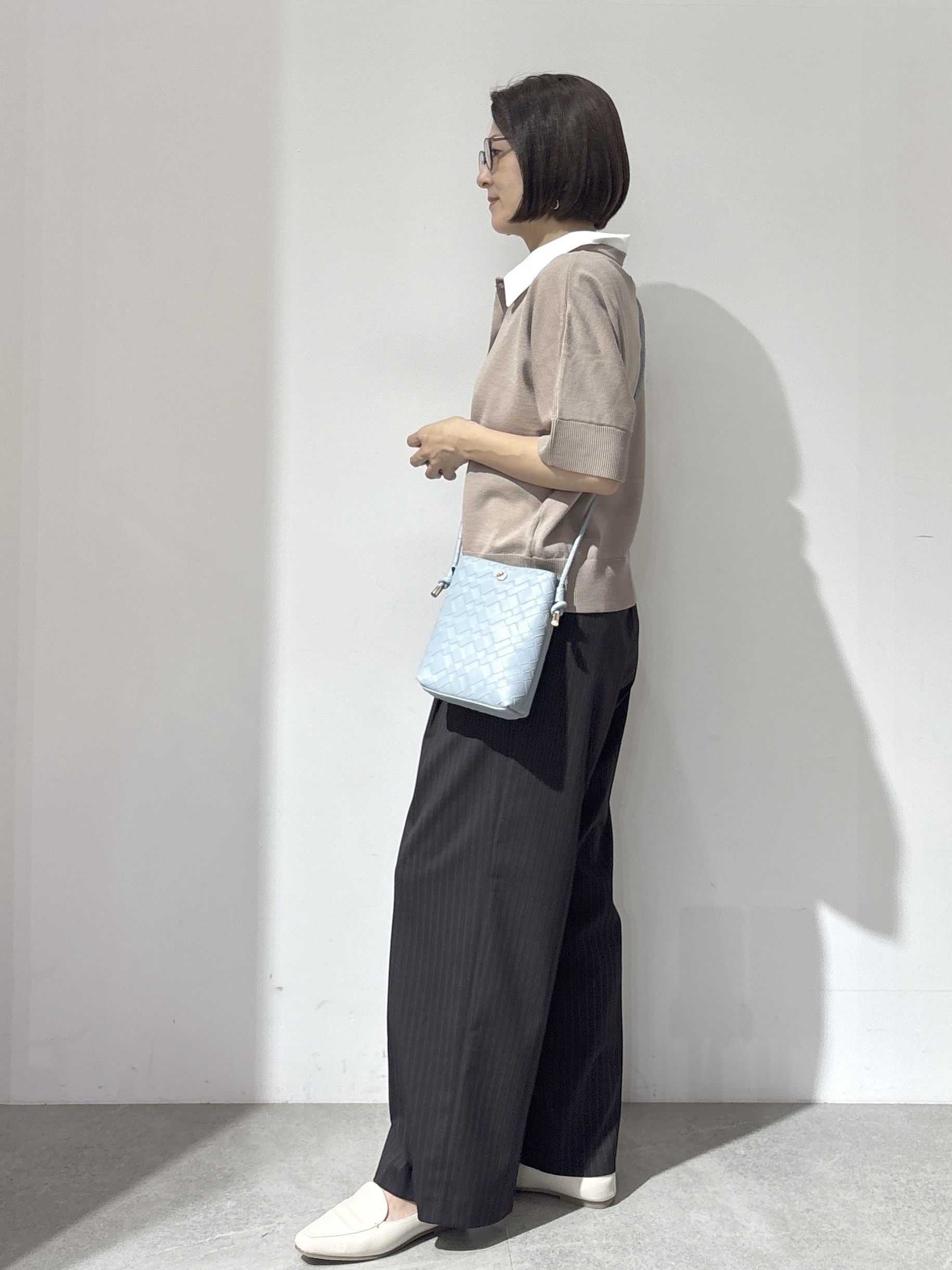 NAKAさんの「OPAQUE.CLIP｜2WAY衿ドッキングニット《洗濯機OK》」を使ったコーディネート