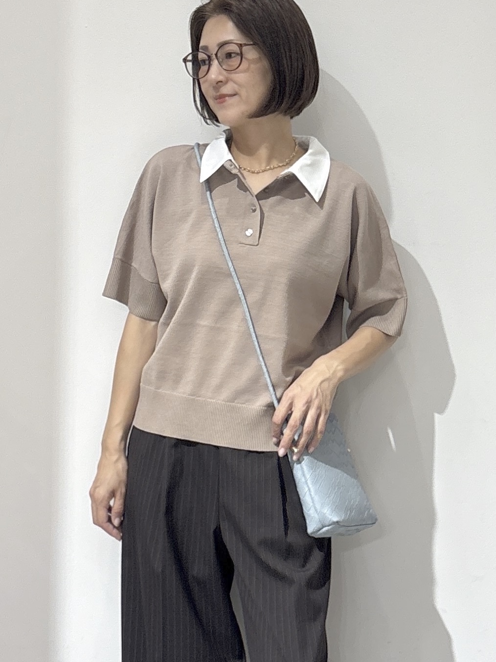 NAKAさんの「OPAQUE.CLIP｜2WAY衿ドッキングニット《洗濯機OK》」を使ったコーディネート