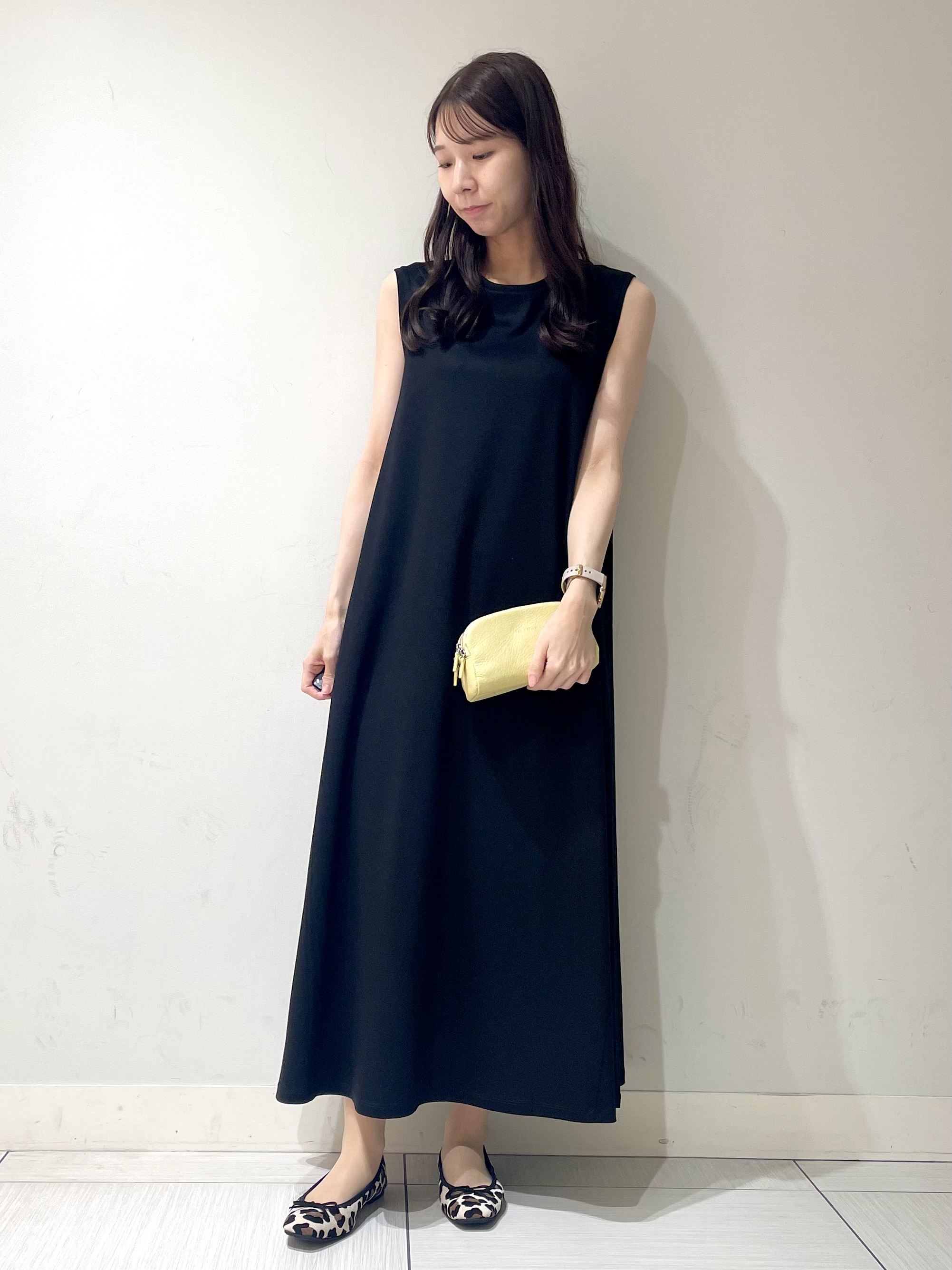ことさんの「DRESSTERIOR｜【接触冷感／抗菌防臭／消臭/ウォッシャブル】アイスクリアコットン フレンチスリーブワンピース」を使ったコーディネート