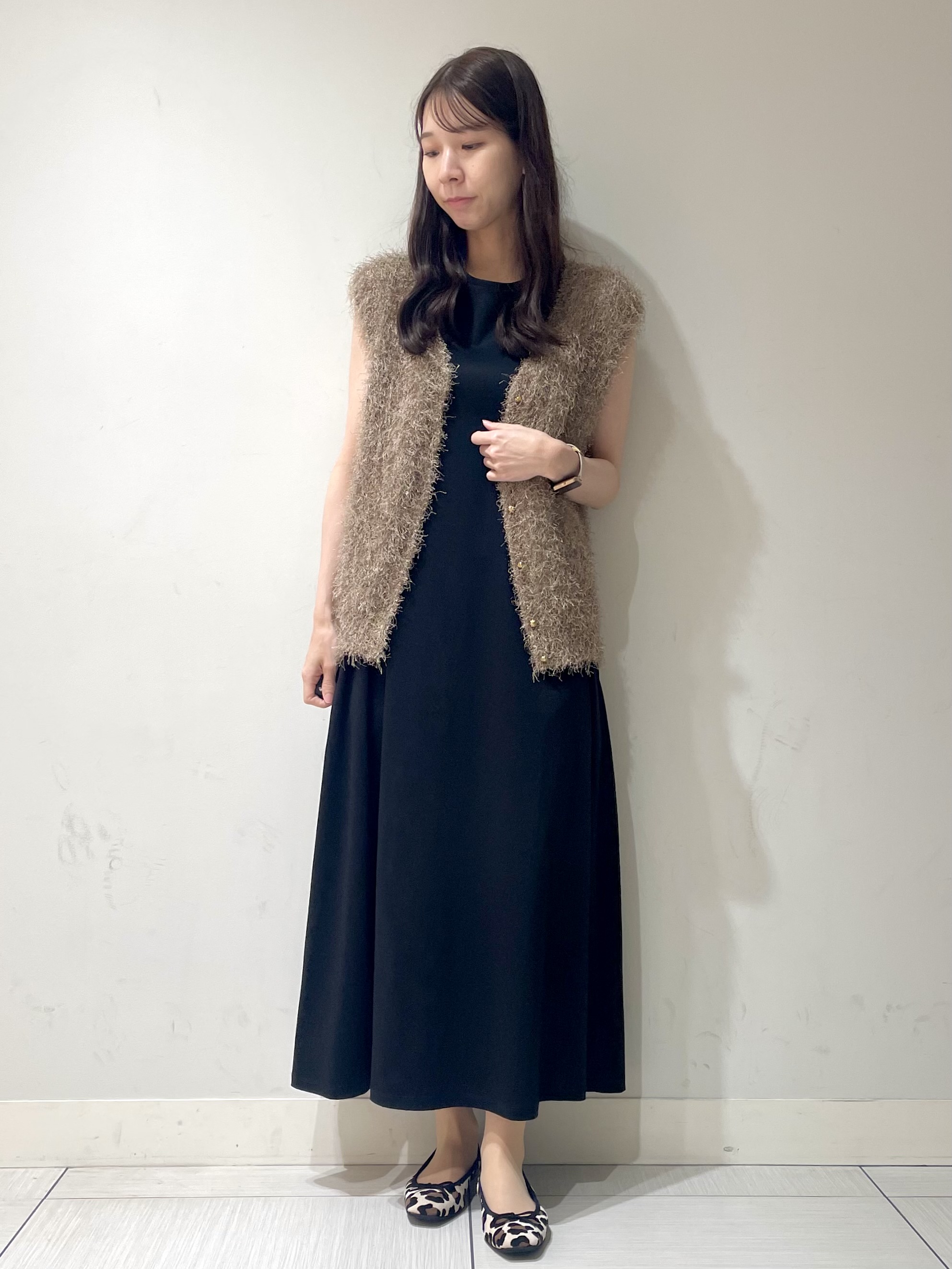 ことさんの「DRESSTERIOR｜【接触冷感／抗菌防臭／消臭/ウォッシャブル】アイスクリアコットン フレンチスリーブワンピース」を使ったコーディネート