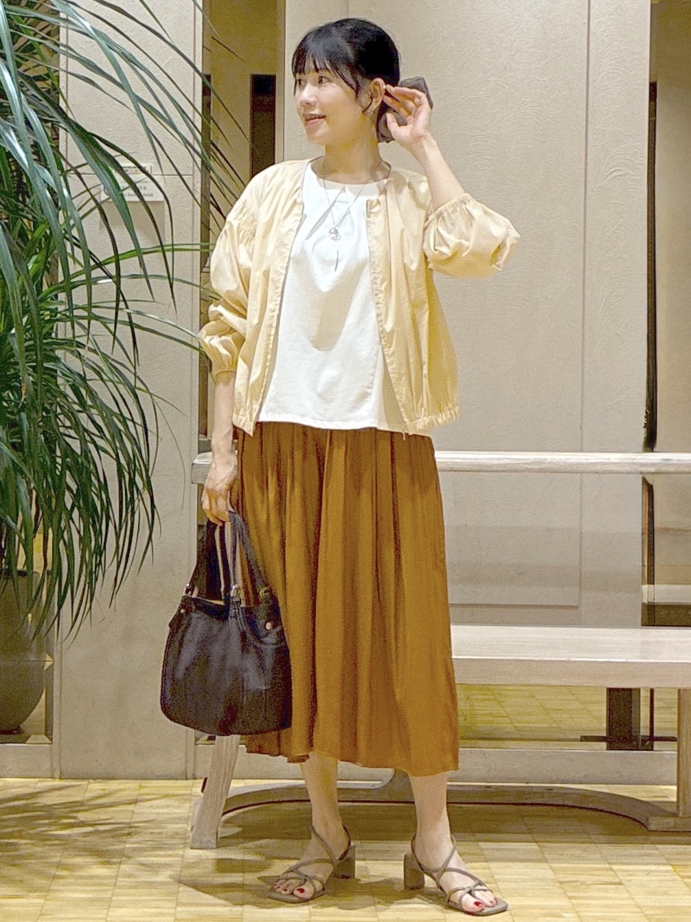  beni_gingerさんの「Reflect｜【UVカット／接触冷感】レーススリーブジャージカットソー」を使ったコーディネート