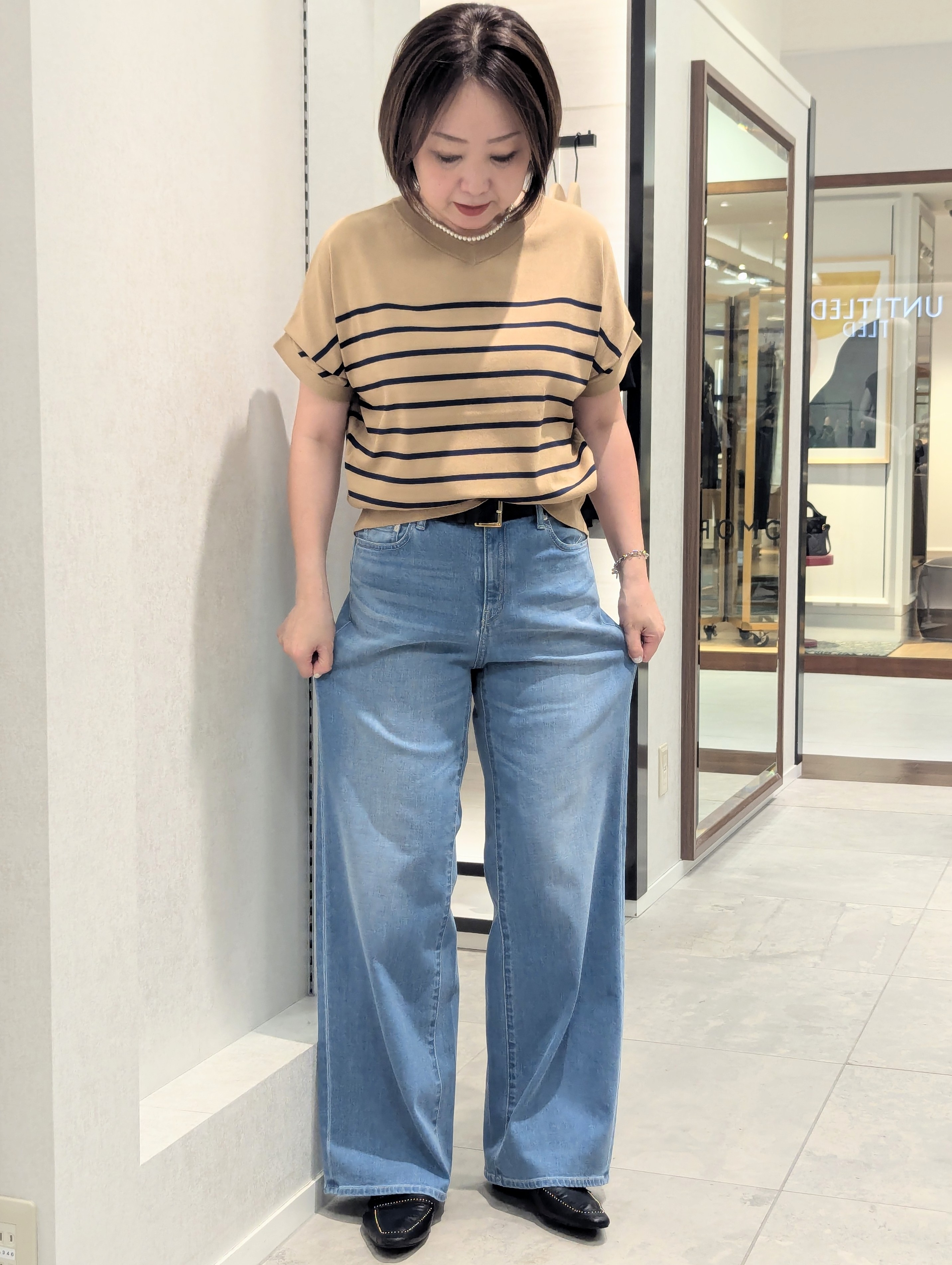 odaさんの「UNTITLED｜【肌に張りつきにくい/前後2WAY】ドライタッチコットンプルオーバー」を使ったコーディネート