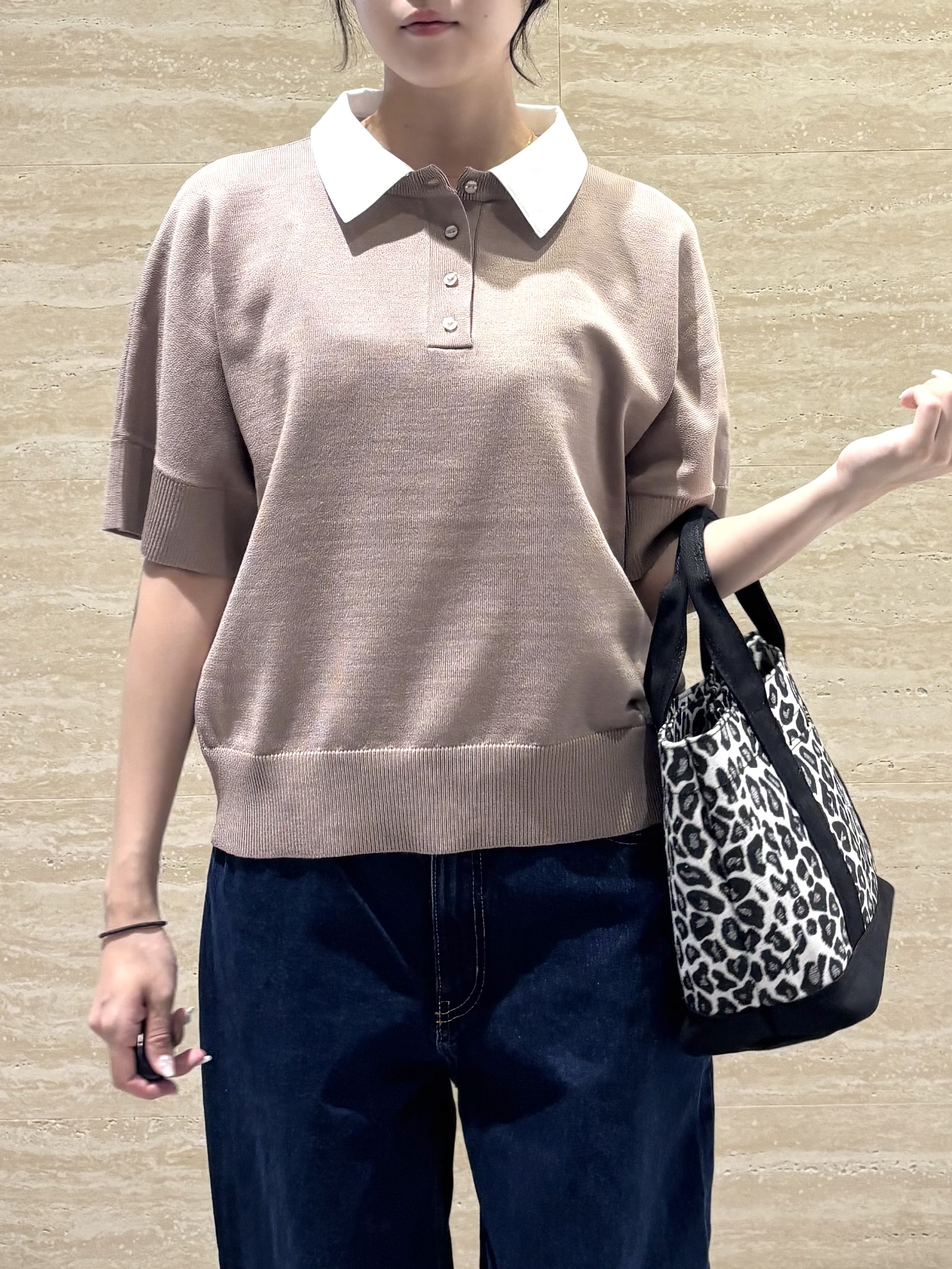 Ririkaさんの「OPAQUE.CLIP｜2WAY衿ドッキングニット《洗濯機OK》」を使ったコーディネート