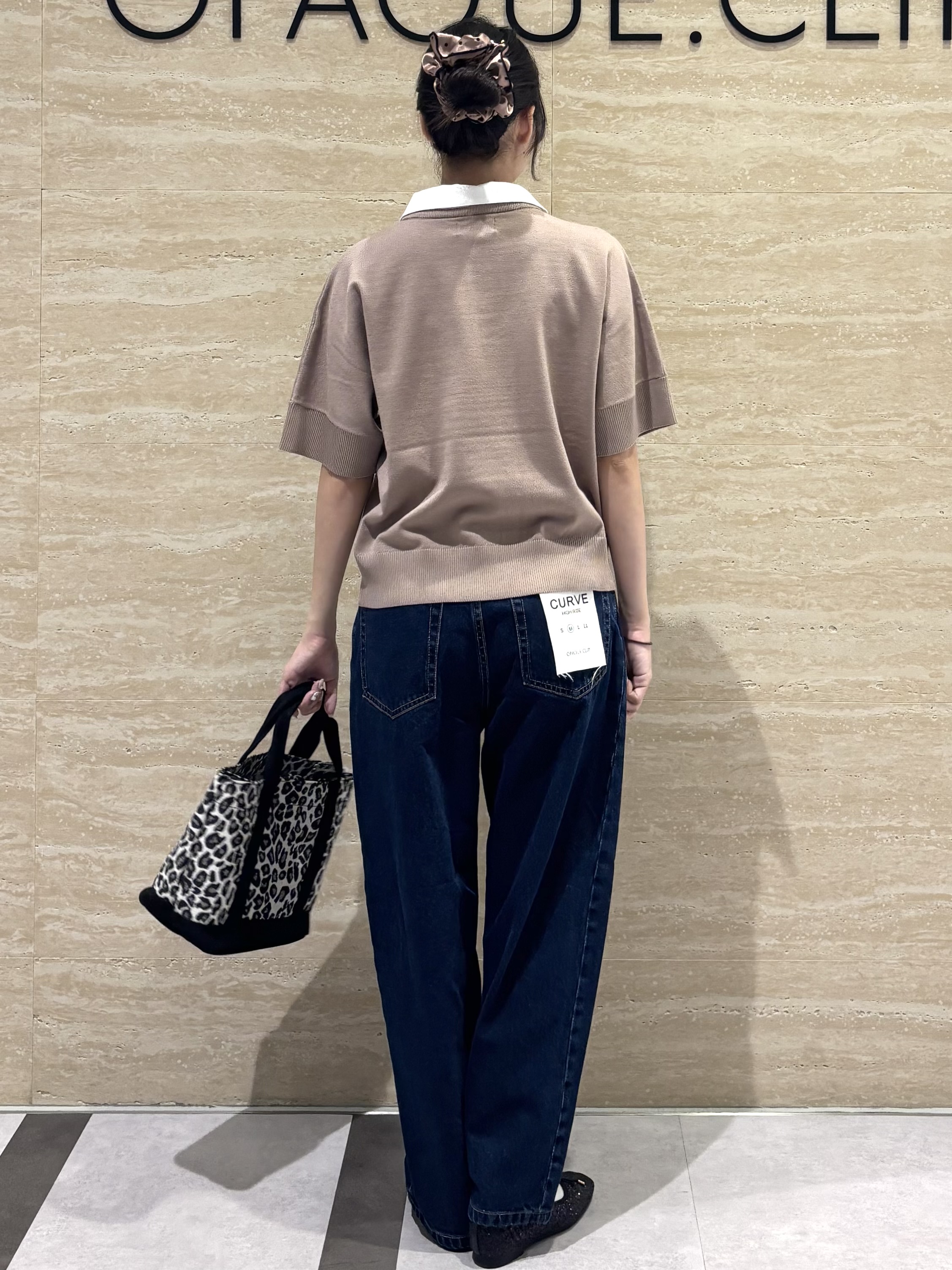 Ririkaさんの「OPAQUE.CLIP｜2WAY衿ドッキングニット《洗濯機OK》」を使ったコーディネート