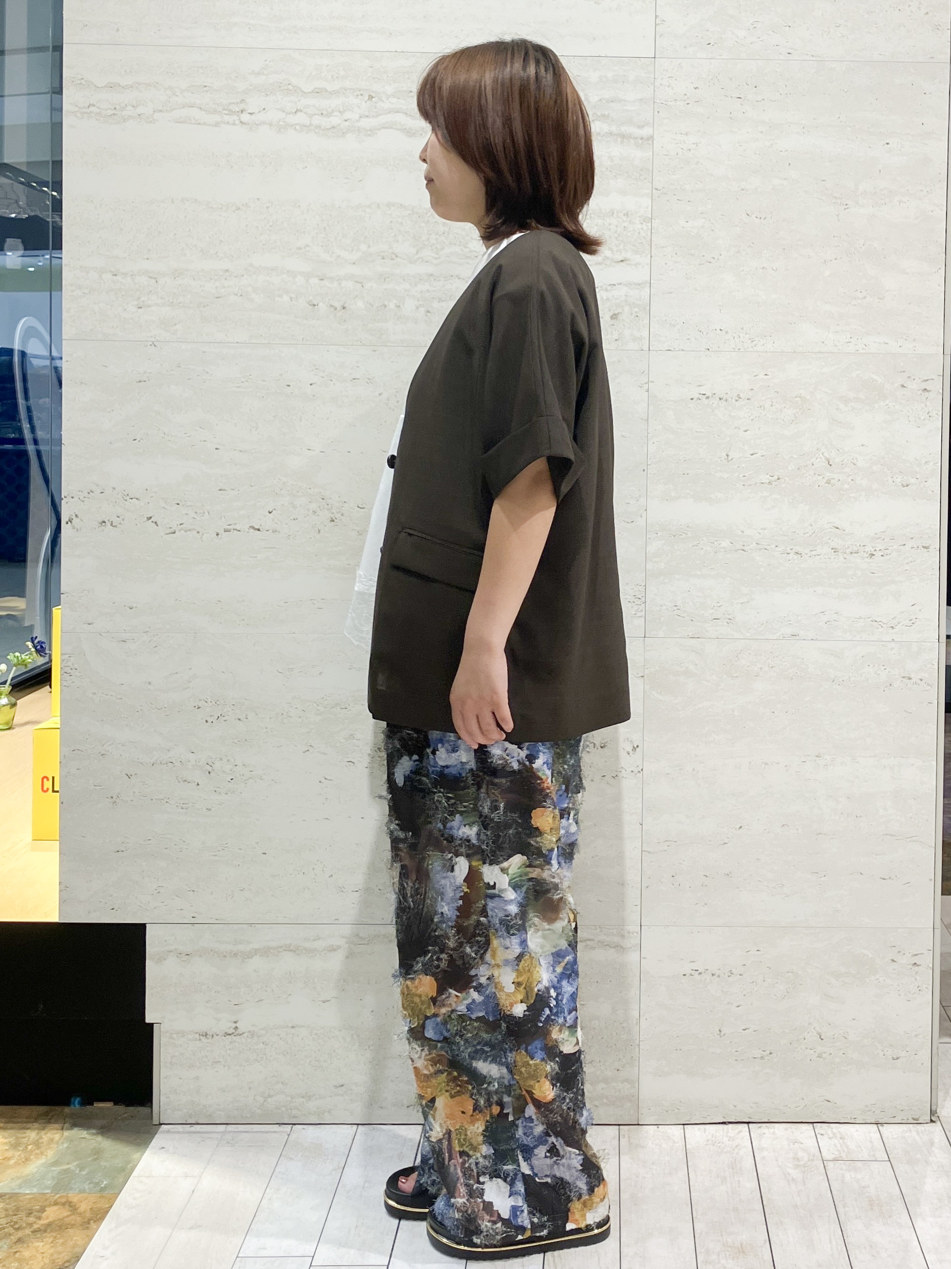 FUKAさんの「OPAQUE.CLIP｜【接触冷感／吸水速乾／通気性】リネンライクジャケット《防シワ／洗濯機OK》」を使ったコーディネート