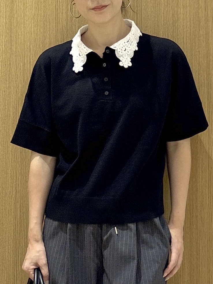 たけねぇさんの「OPAQUE.CLIP｜2WAY衿ドッキングニット《洗濯機OK》」を使ったコーディネート