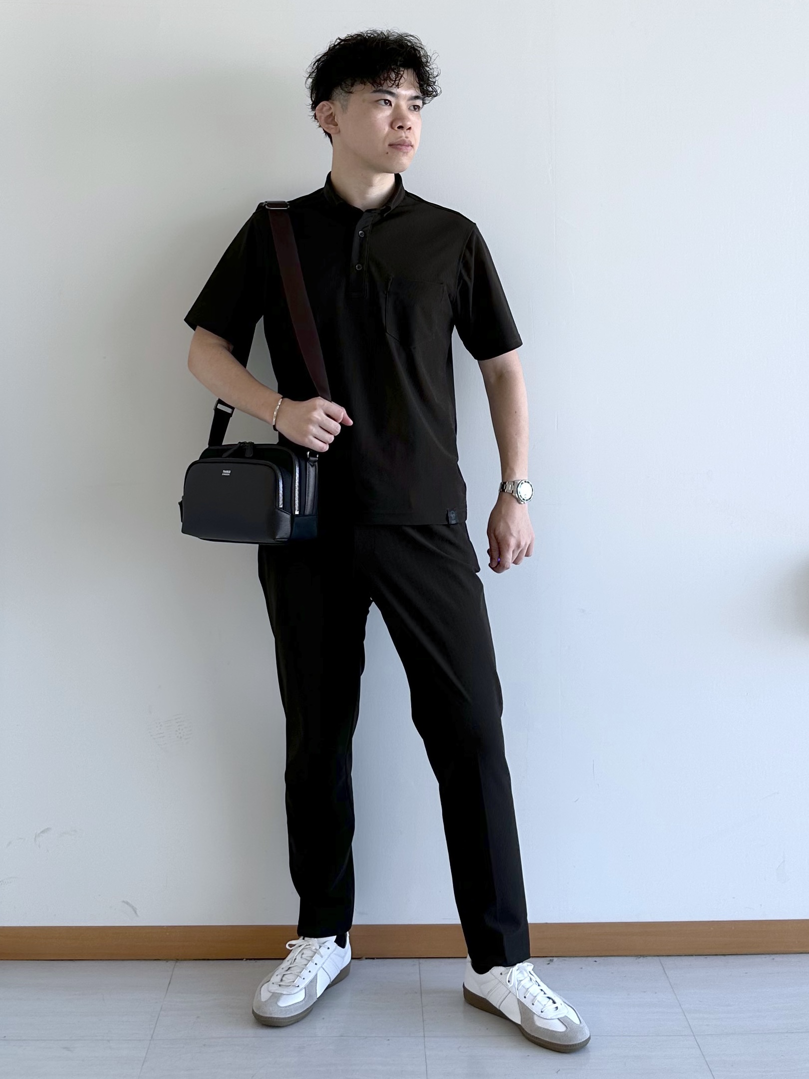 イッシーさんの「TAKEO KIKUCHI｜【通気性】AIR TOOL ポロシャツ」を使ったコーディネート