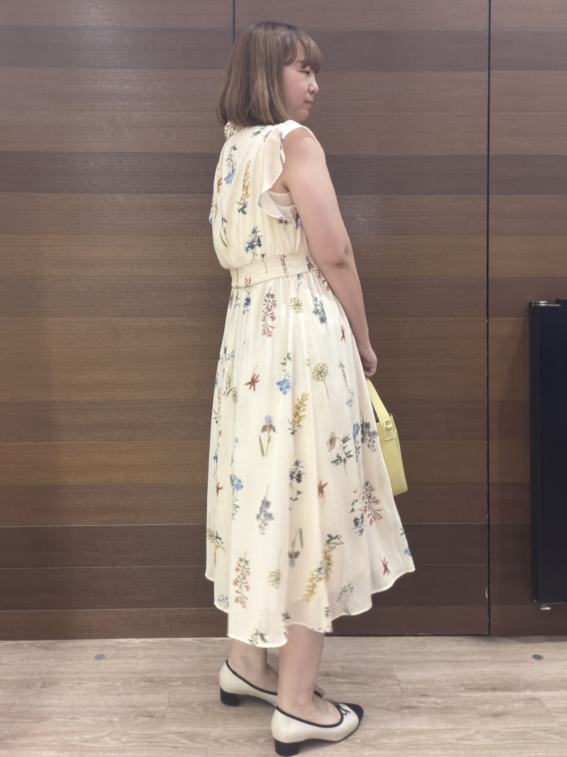 yumeさんの「OPAQUE.CLIP｜【マツコの知らない世界で紹介】ボタニカルフレアワンピース《洗濯機OK》」を使ったコーディネート
