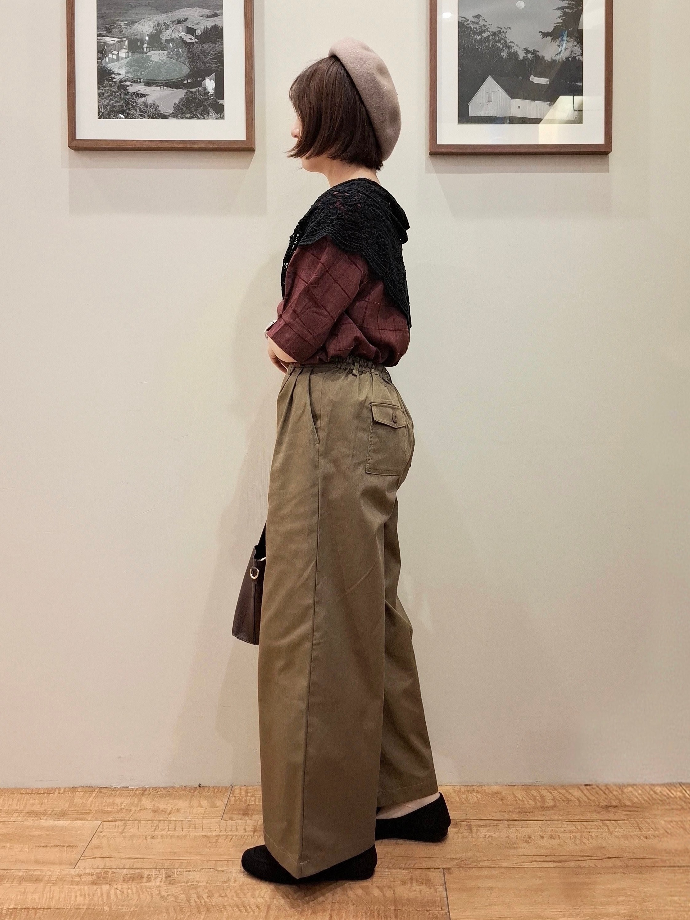 まあるさんの「SHOO･LA･RUE｜【セットアップ可/S-LL】モールチェックで上品に タックスリーブ ブラウス」を使ったコーディネート