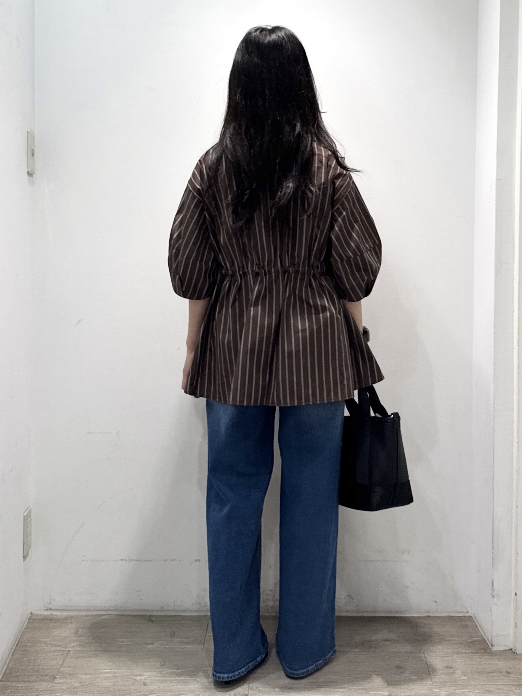 yuicciさんの「OPAQUE.CLIP｜ストライプ ペプラムブラウス【洗濯機OK】」を使ったコーディネート