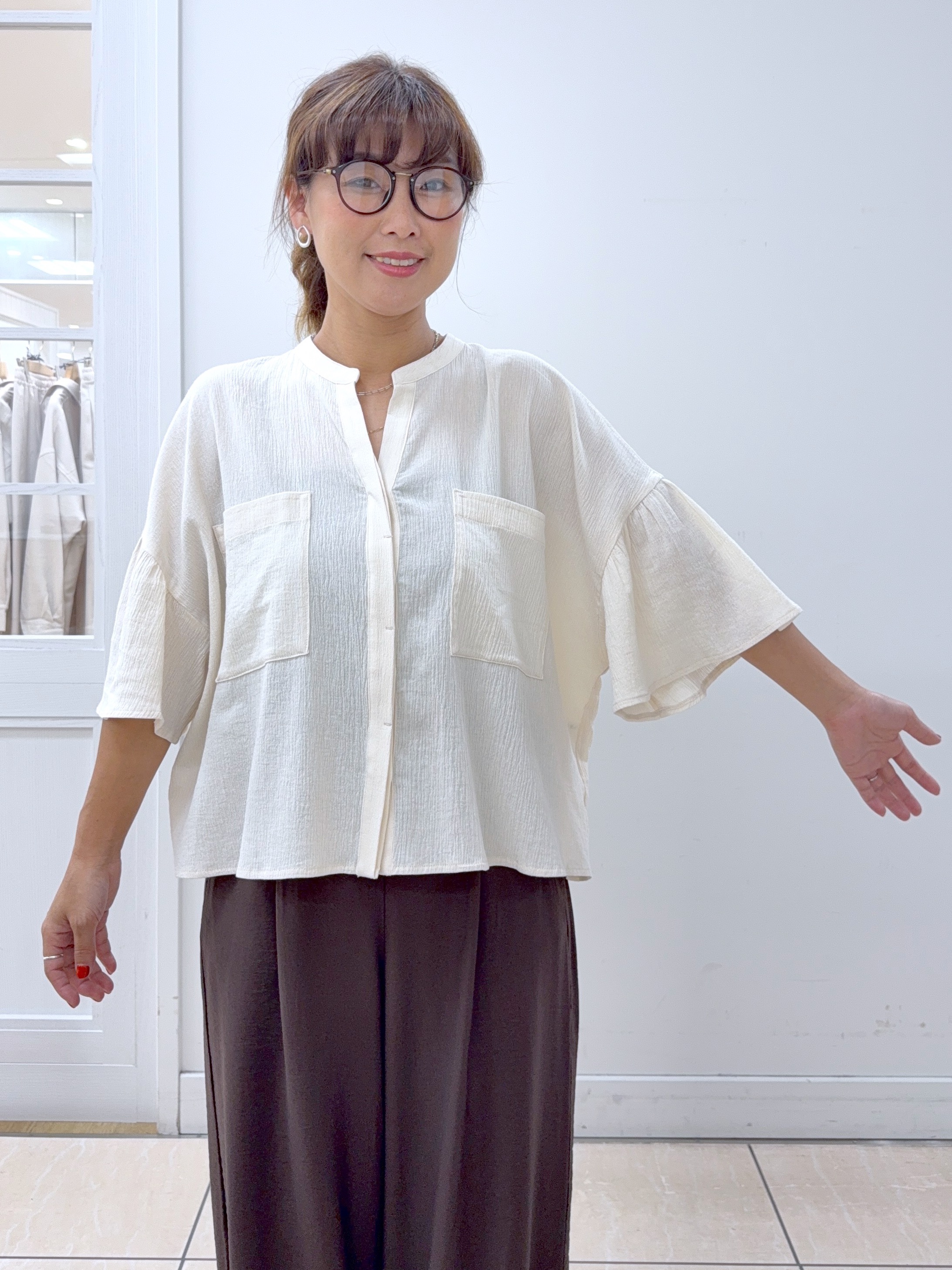 Osawaさんの「Dessin｜ステンレス2連ネックレス」を使ったコーディネート