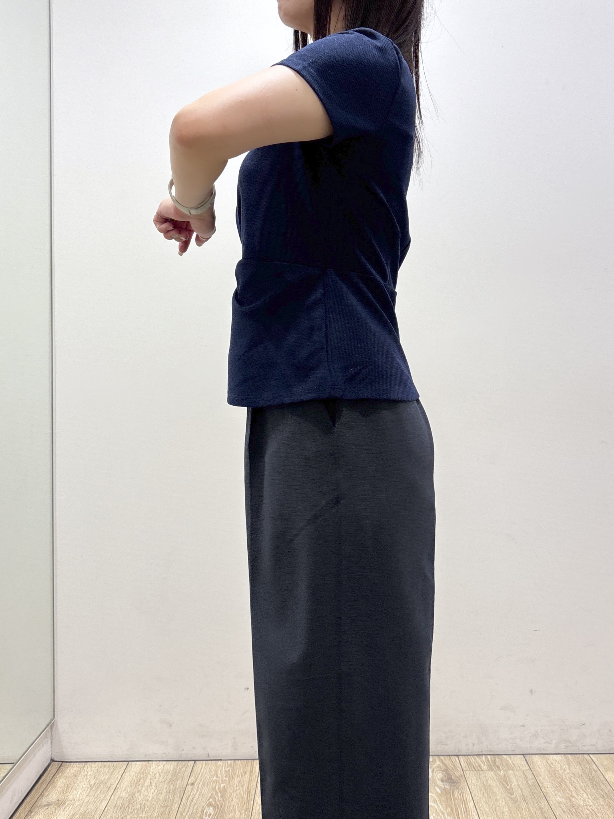 mameさんの「index｜【接触冷感／UVケア】スクエアネックリボントップス《洗濯機OK》」を使ったコーディネート