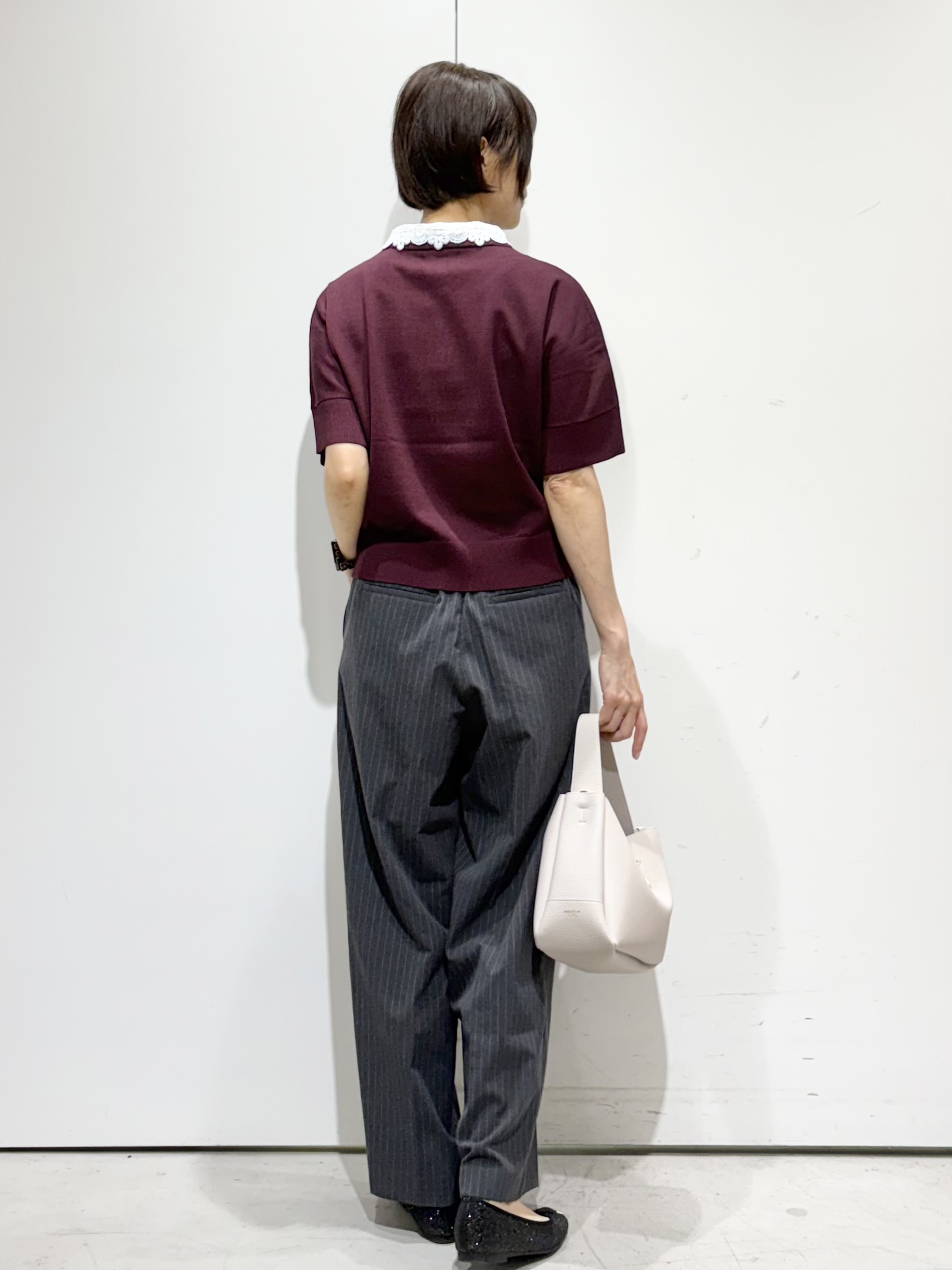Jさんの「OPAQUE.CLIP｜2WAY衿ドッキングニット《洗濯機OK》」を使ったコーディネート