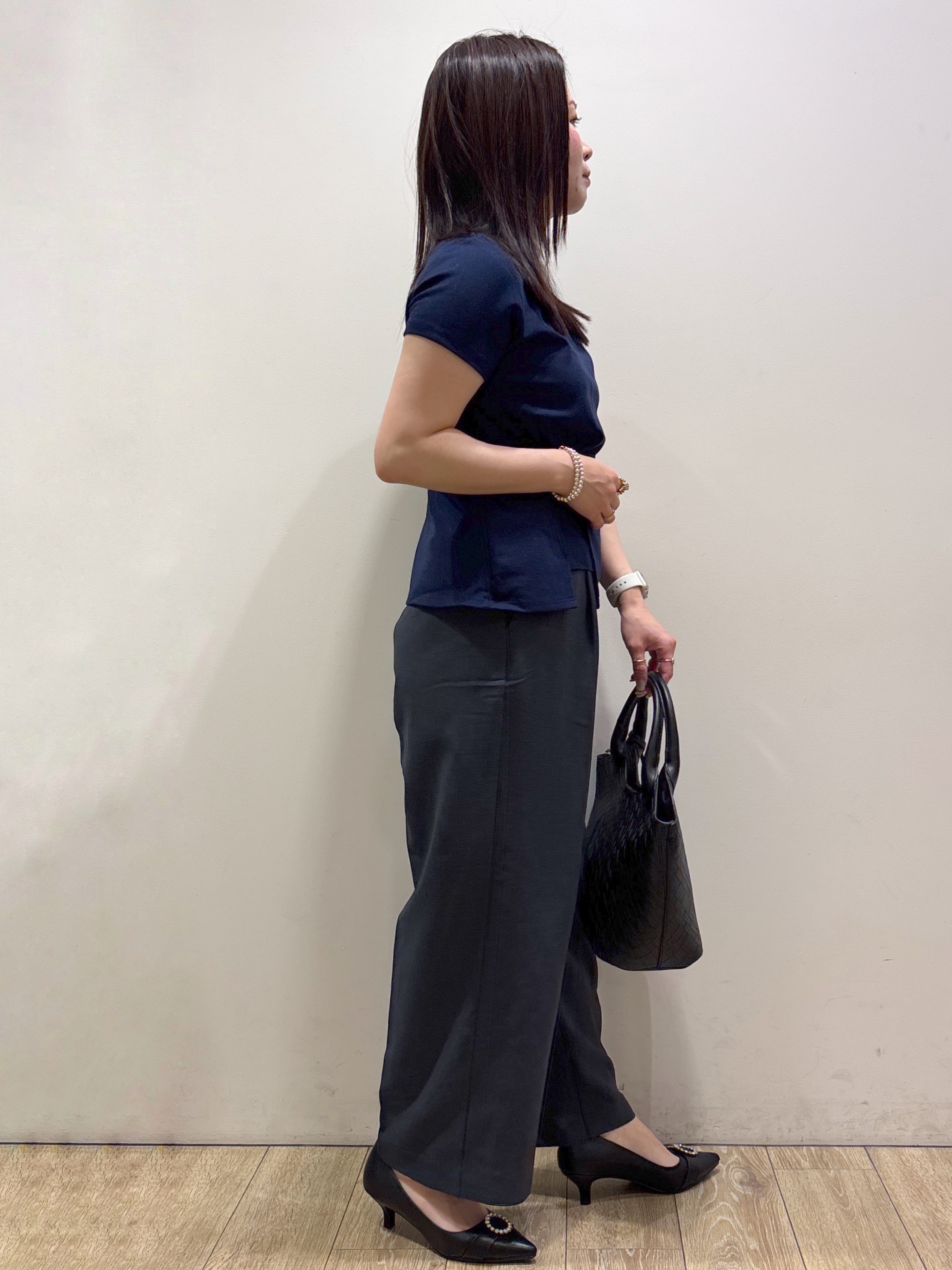 mameさんの「index｜【接触冷感／UVケア】スクエアネックリボントップス《洗濯機OK》」を使ったコーディネート