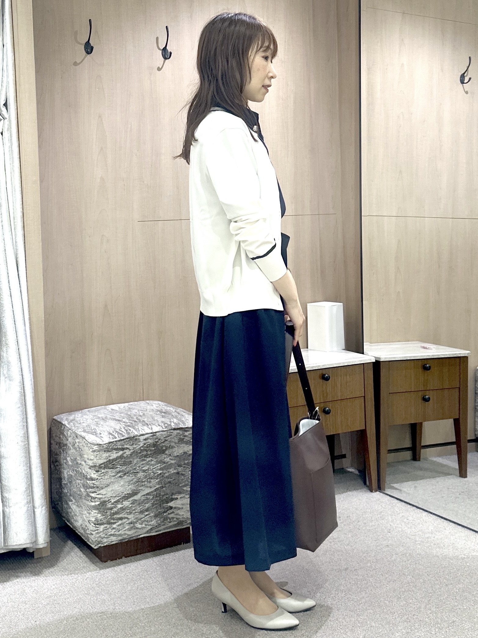 Miwaさんの「UNTITLED｜【UVカット/接触冷感/通気性】エアリークールワンピース」を使ったコーディネート