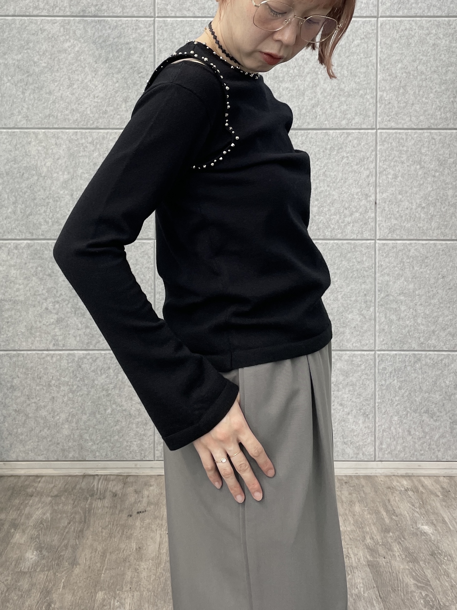 mikuさんの「INDIVI｜Comfy Set Up｜イージーストレートワイドパンツ【セットアップ対応／通勤／カセット服】」を使ったコーディネート
