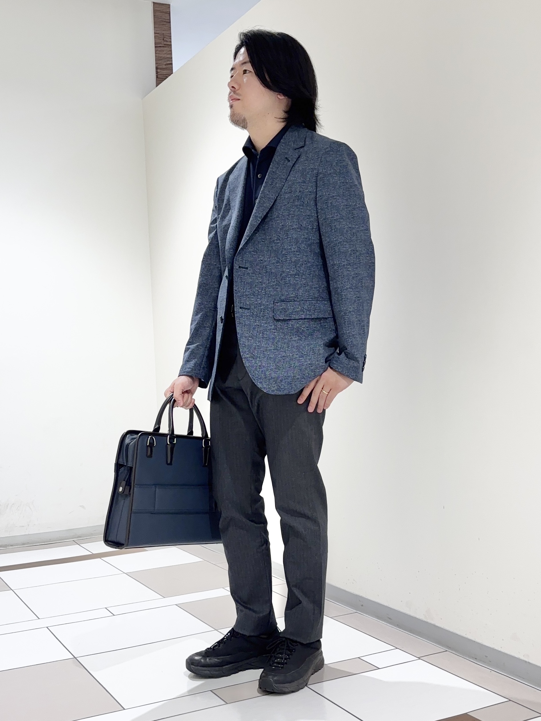 及川さんの「TAKEO KIKUCHI｜【抗菌防臭】ステイフレッシュ ポロシャツ」を使ったコーディネート