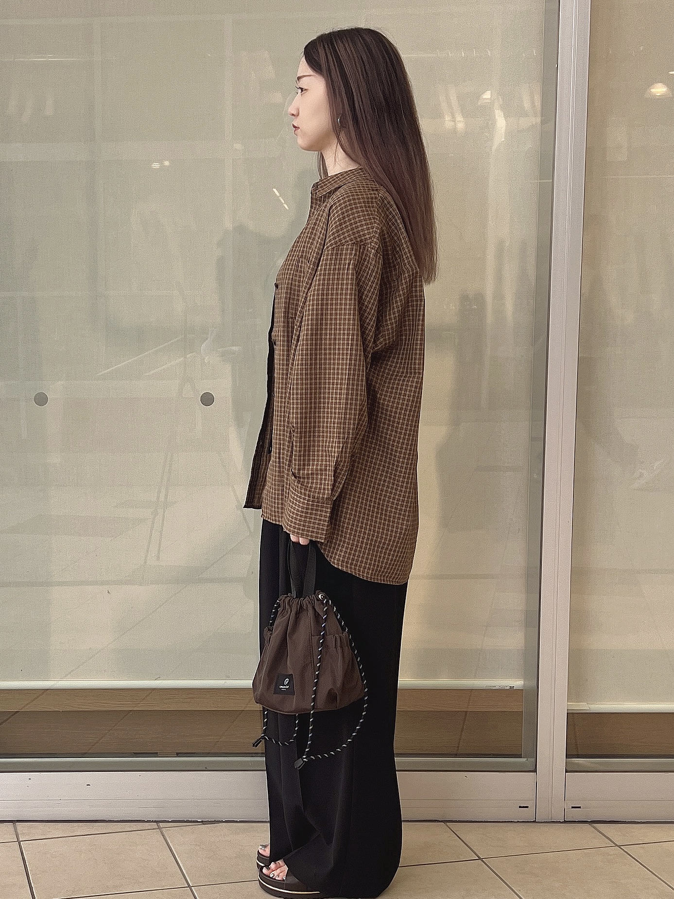 eriさんの「OPAQUE.CLIP｜チェック柄シャツ【洗濯機OK】」を使ったコーディネート