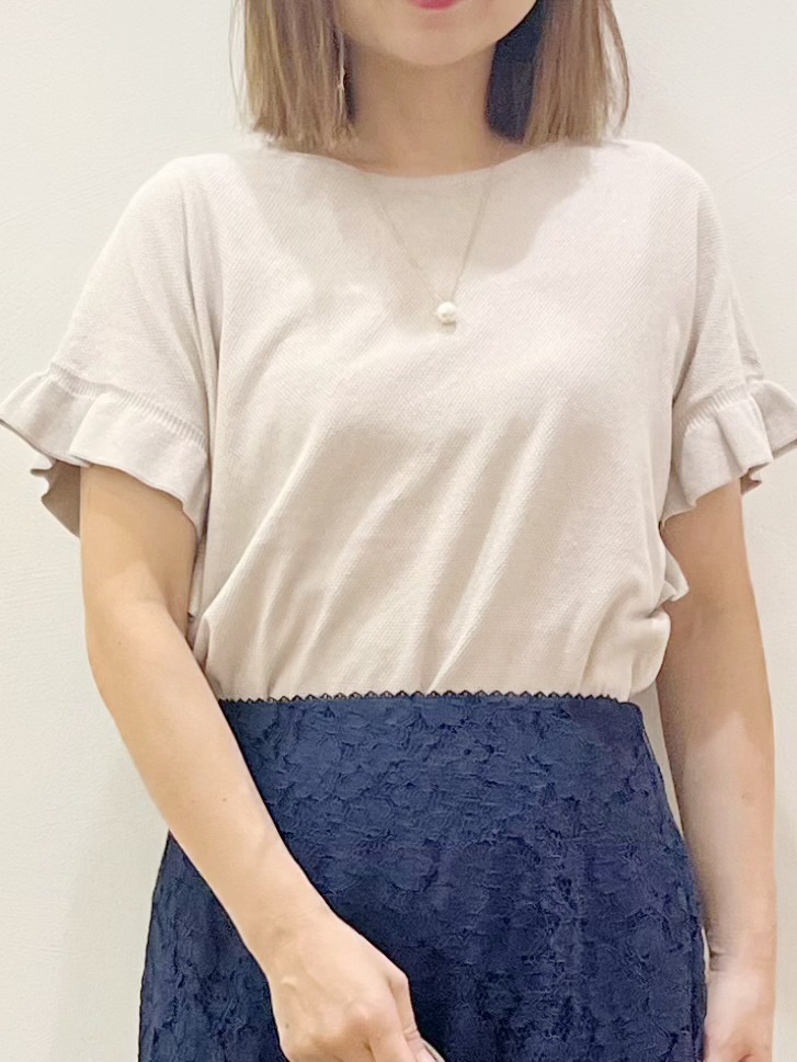 kcさんの「OPAQUE.CLIP｜フリルスリーブニット【洗濯機OK】」を使ったコーディネート
