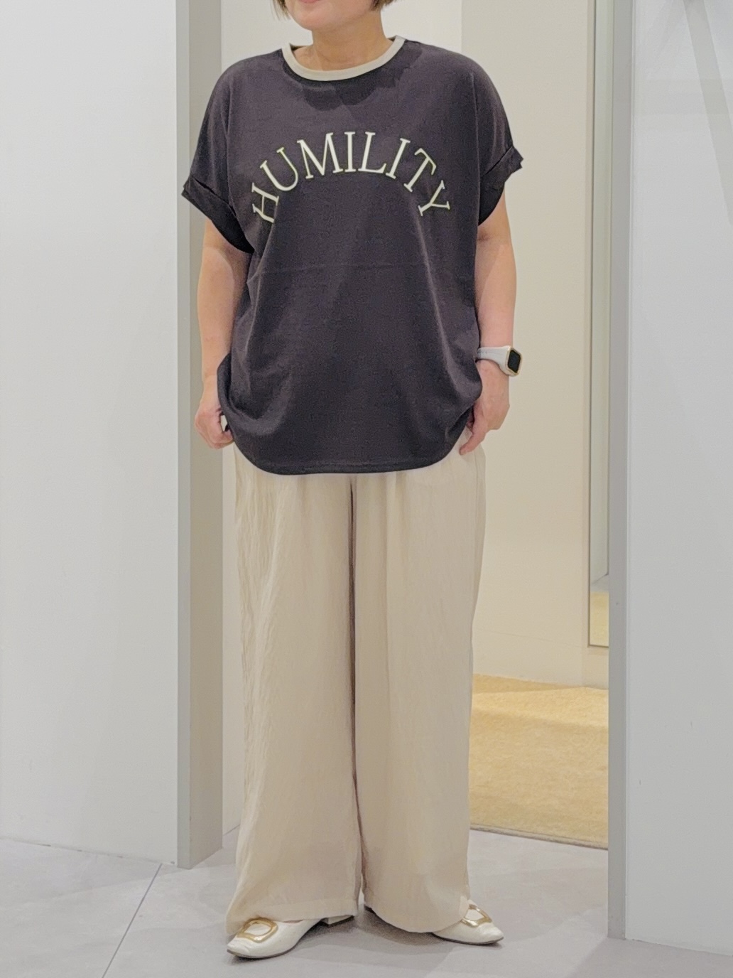 タナさんの「THE SHOP TK｜リンガーロゴTシャツ」を使ったコーディネート