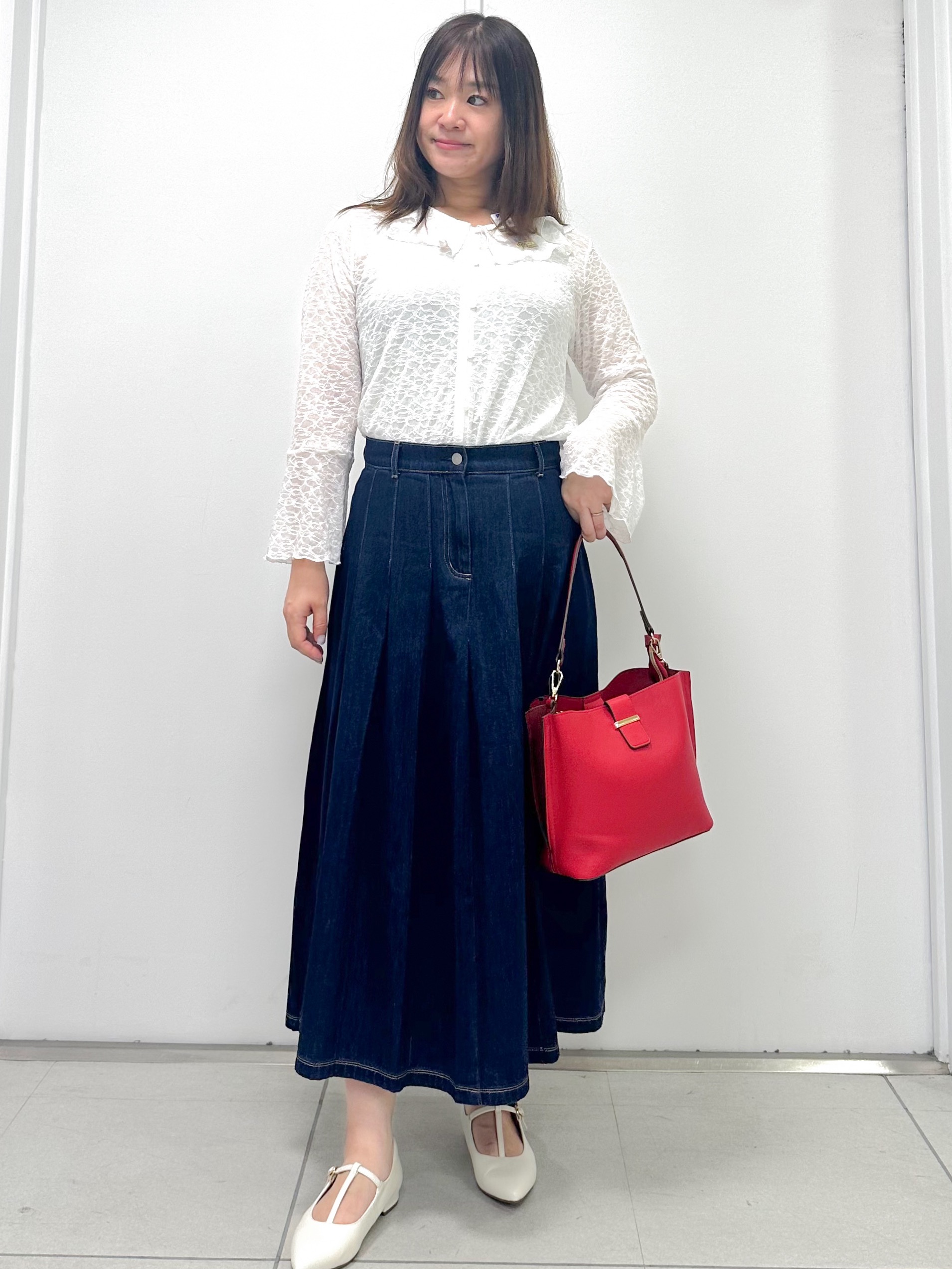miさんの「Reflect｜【洗える】フリルレースブラウス」を使ったコーディネート