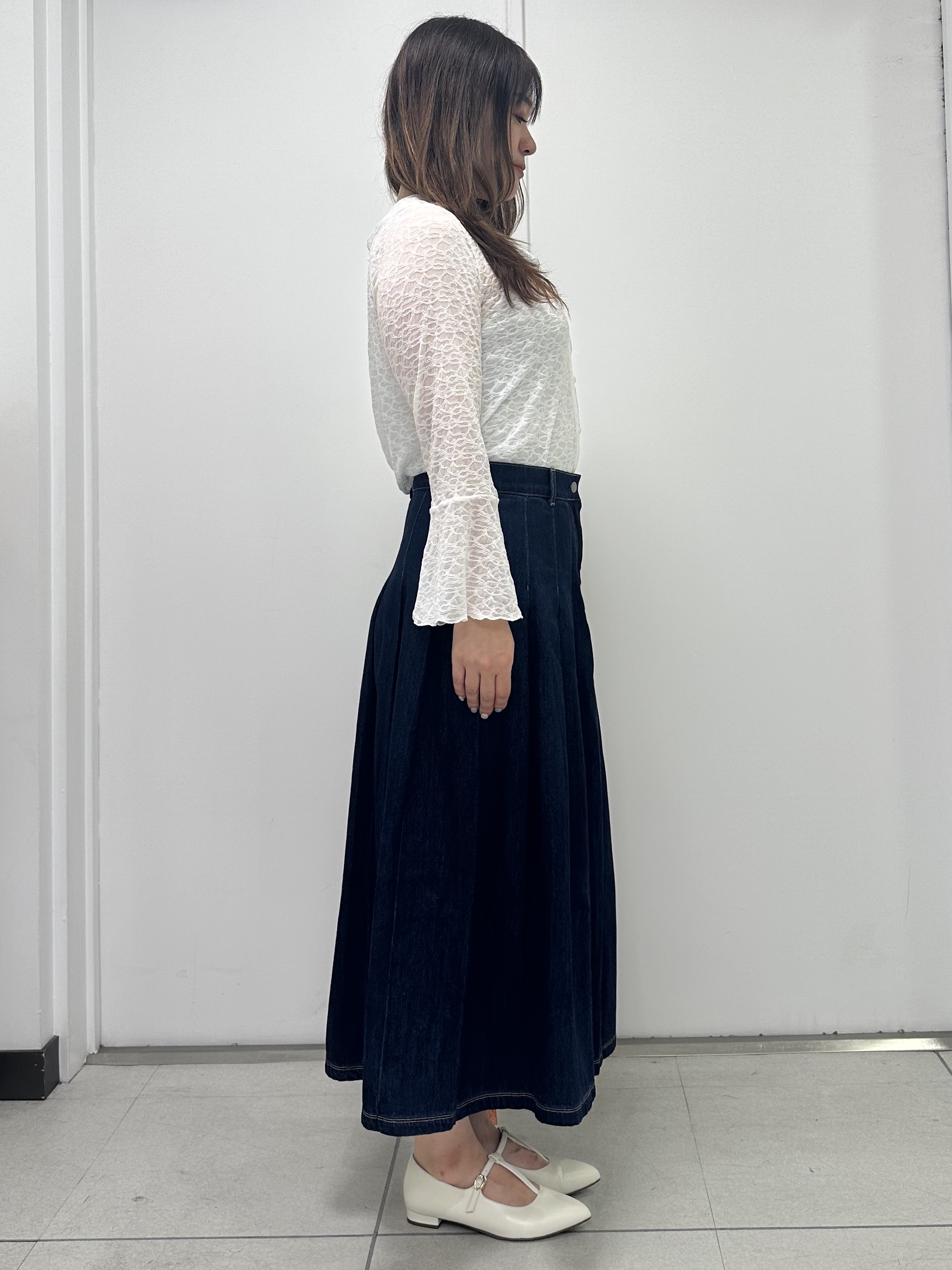 miさんの「Reflect｜【洗える】フリルレースブラウス」を使ったコーディネート