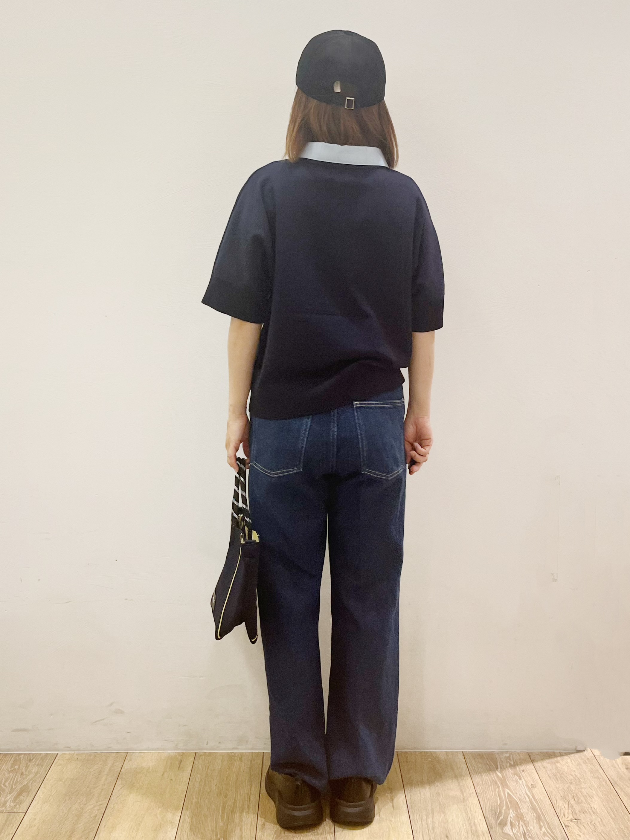 kcさんの「OPAQUE.CLIP｜2WAY衿ドッキングニット《洗濯機OK》」を使ったコーディネート