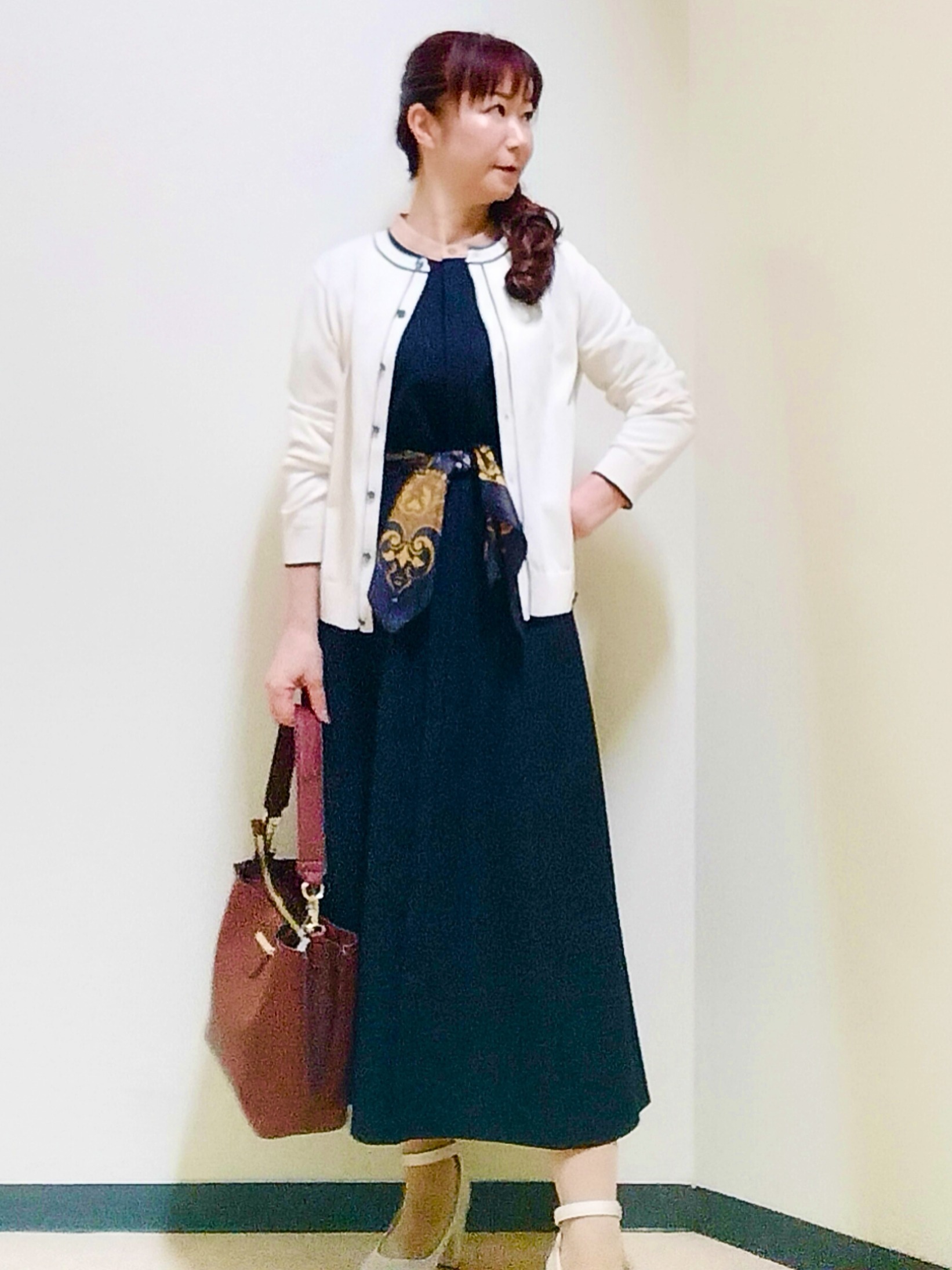 花さんの「Reflect｜【手洗い可】Aラインロングワンピース」を使ったコーディネート