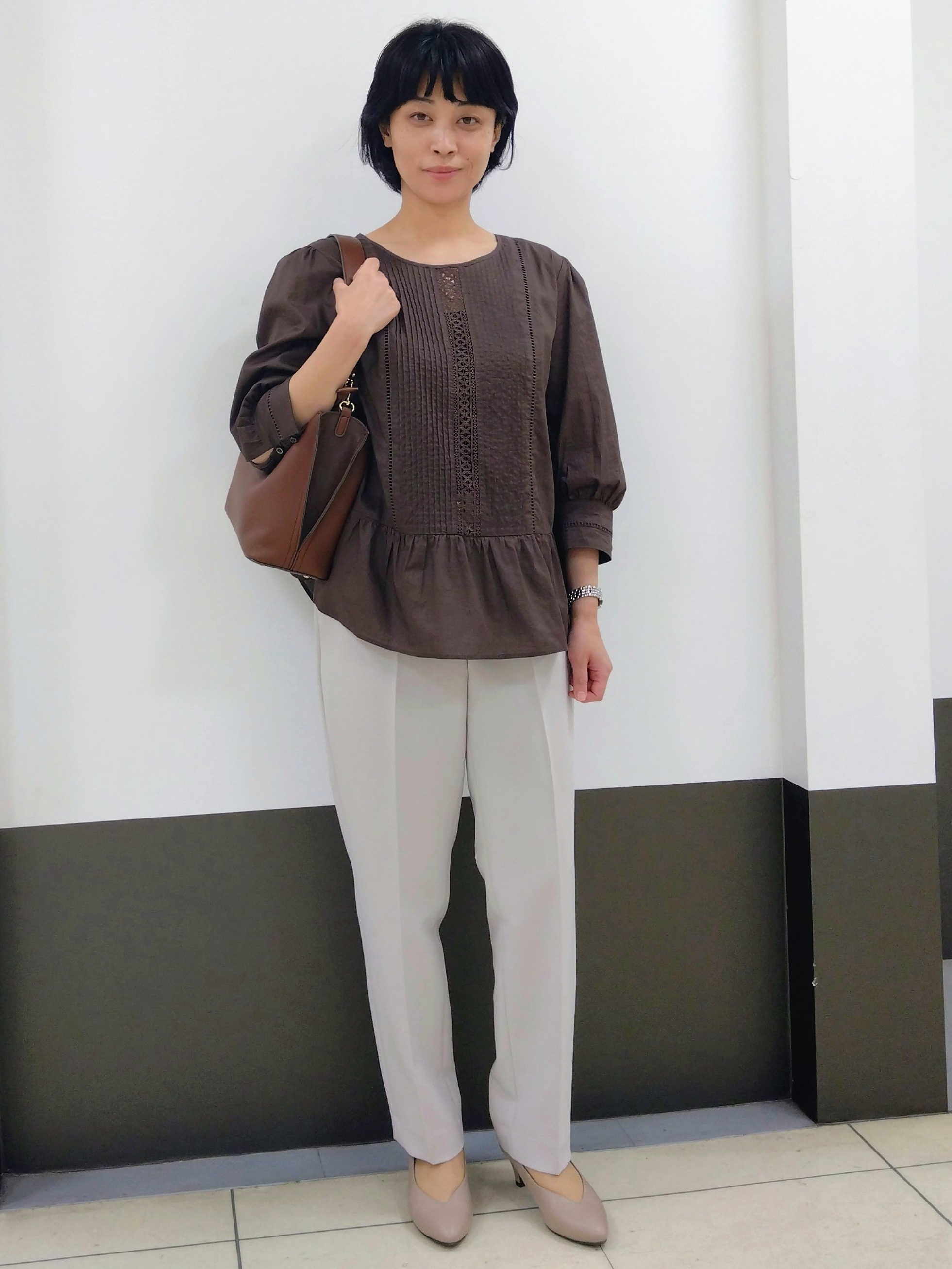 GMさんの「Reflect｜【手洗い可】ピンタックレースブラウス」を使ったコーディネート