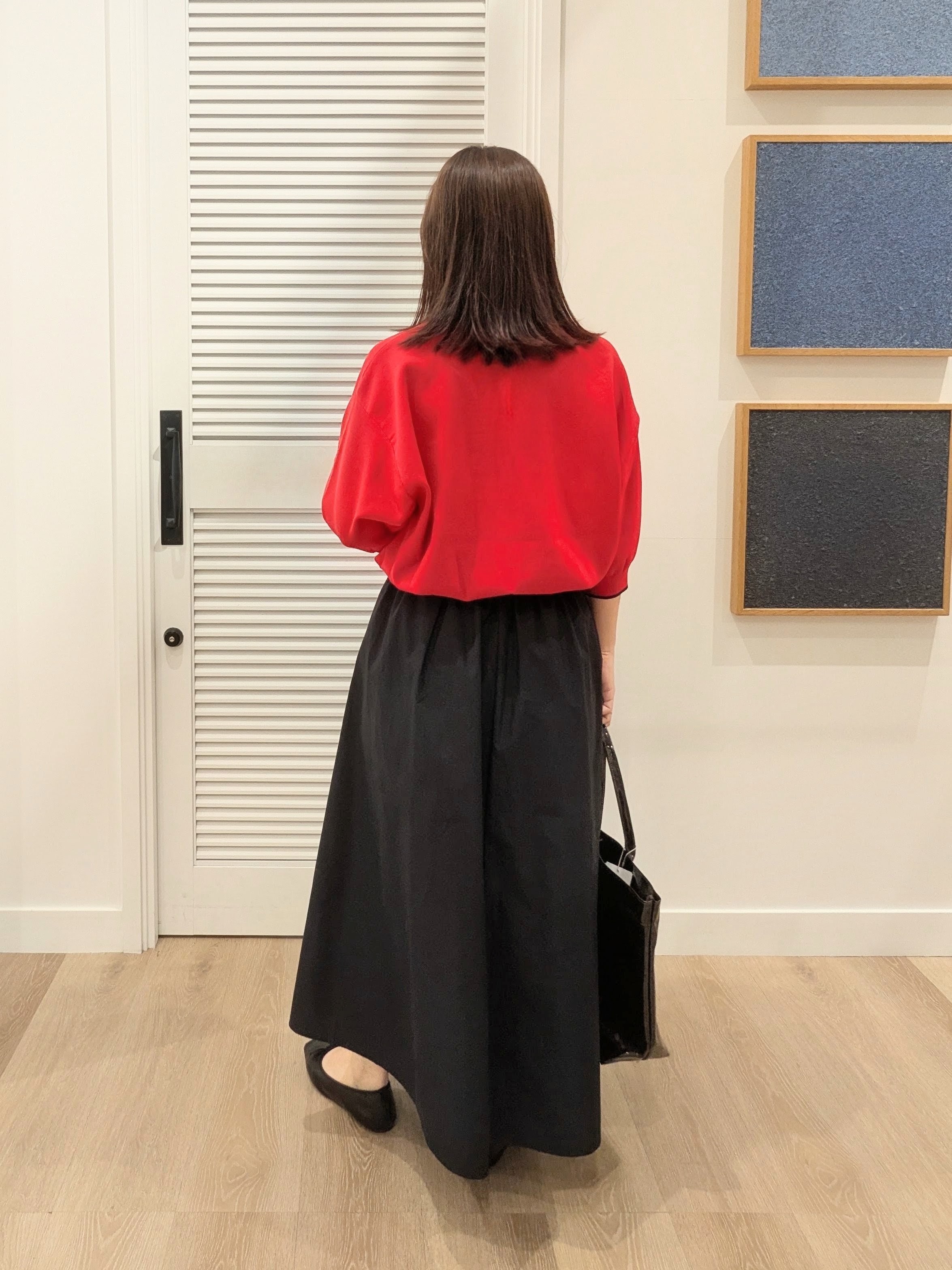enさんの「Dessin｜【UVカット/マシンウォッシャブル】6分袖配色ニット」を使ったコーディネート