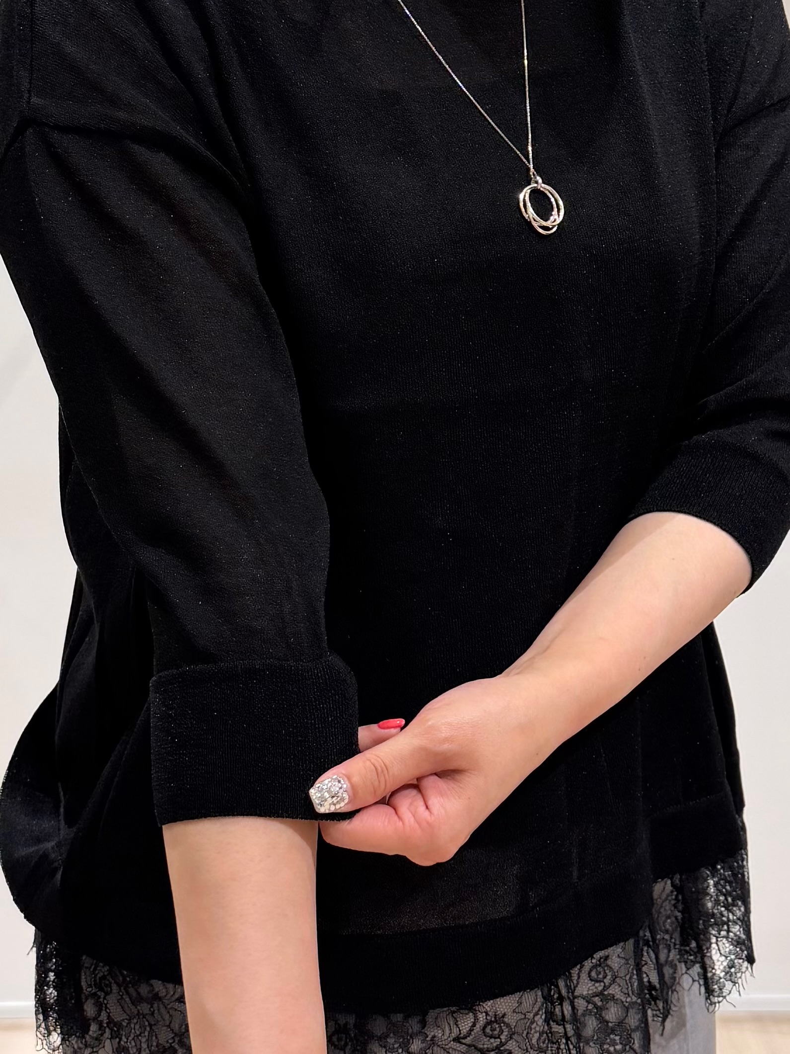 TOMOMIさんの「UNTITLED｜レースドッキングニットプルオーバー」を使ったコーディネート