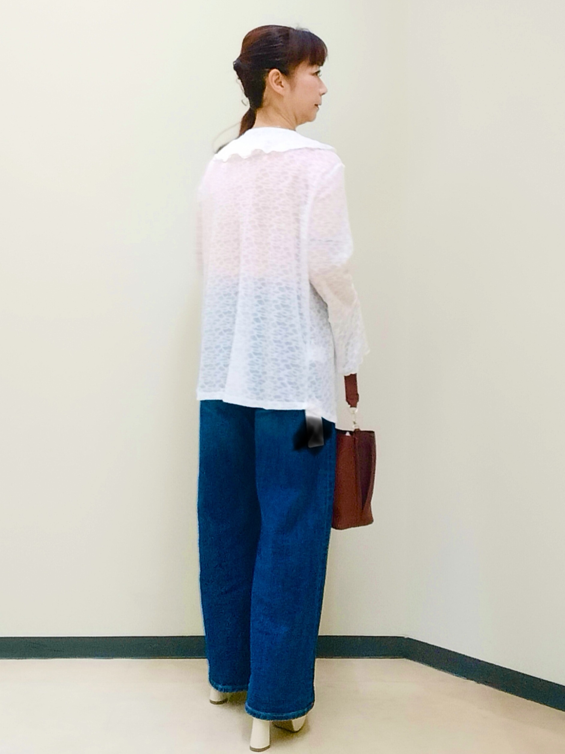 花さんの「Reflect｜【手洗い可】ワイドシルエットデニム」を使ったコーディネート