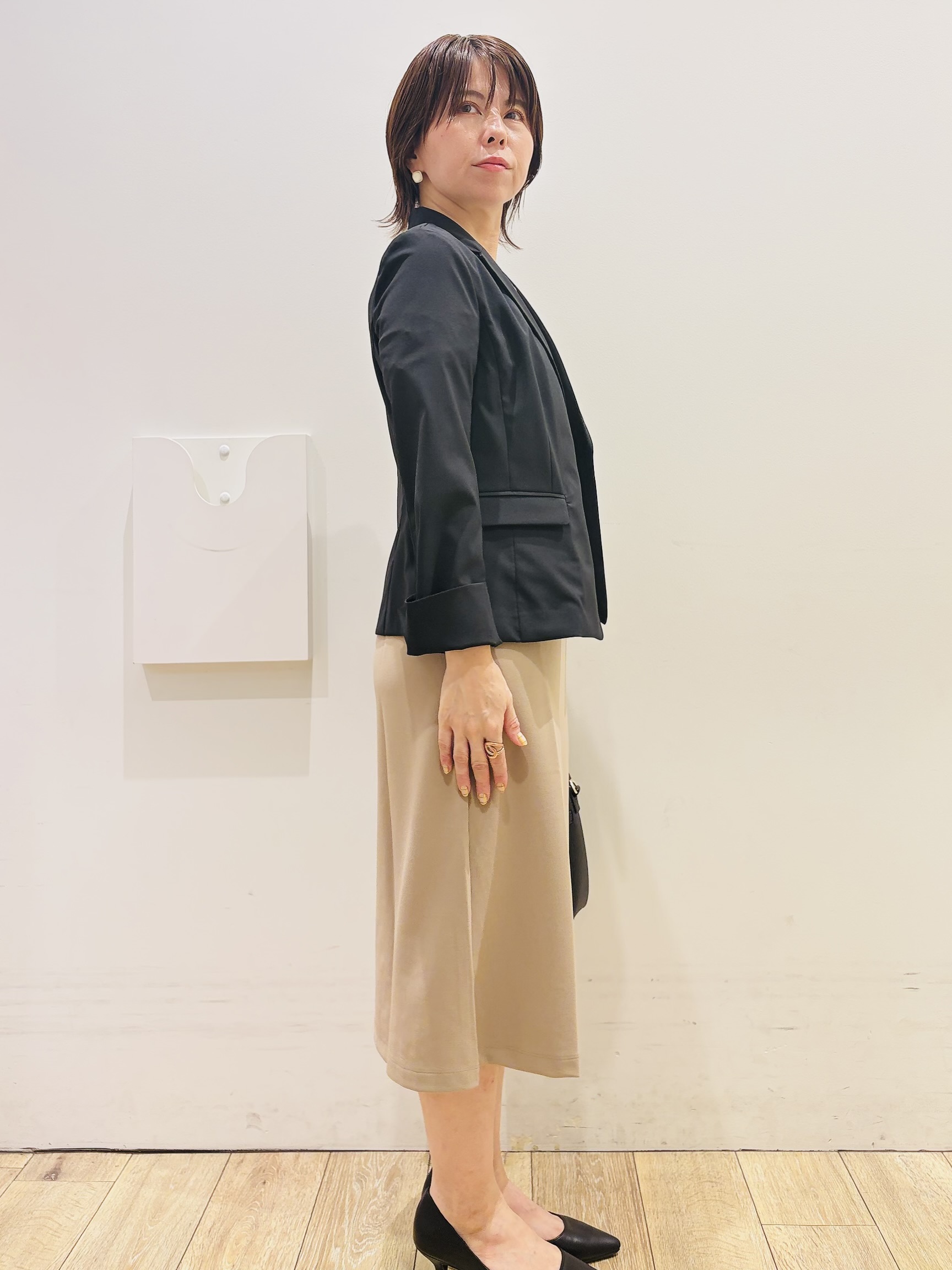 YUKOさんの「index｜【接触冷感／吸水速乾】セットアップ対応ストレッチテーラードジャケット《イージーアイロン／洗濯機OK／」を使ったコーディネート
