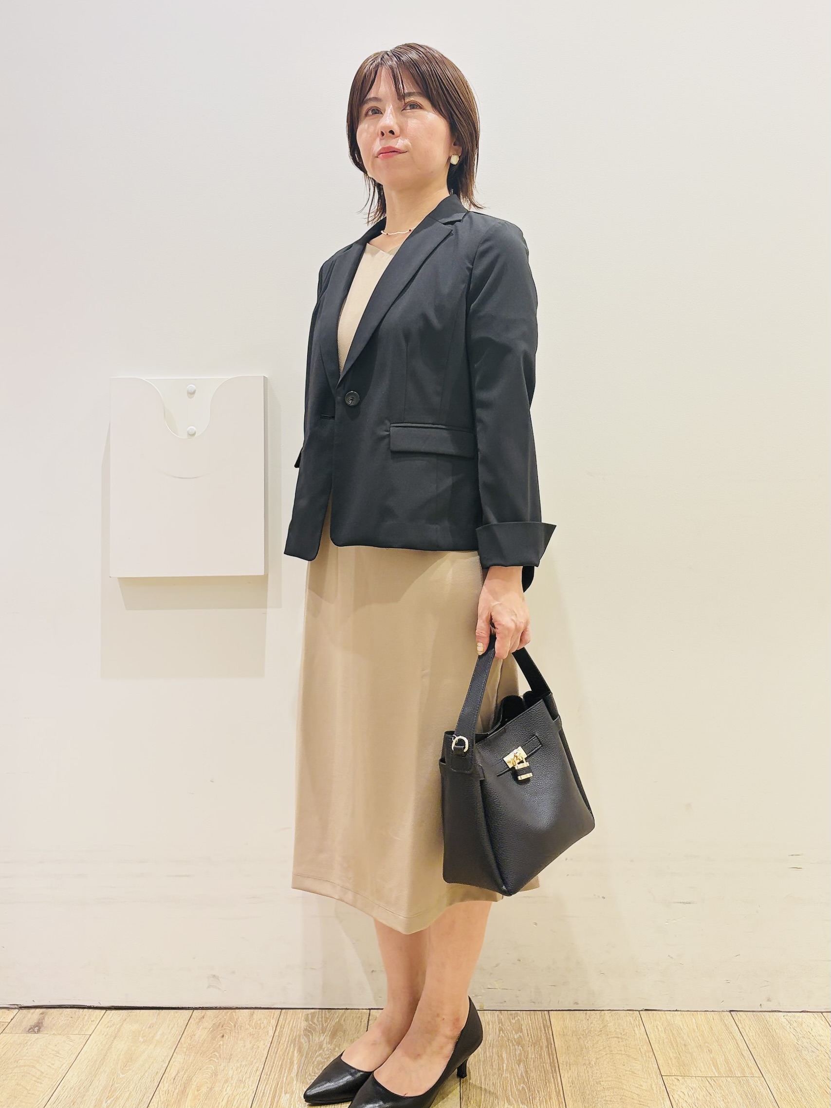 YUKOさんの「index｜【接触冷感／吸水速乾】セットアップ対応ストレッチテーラードジャケット《イージーアイロン／洗濯機OK／」を使ったコーディネート