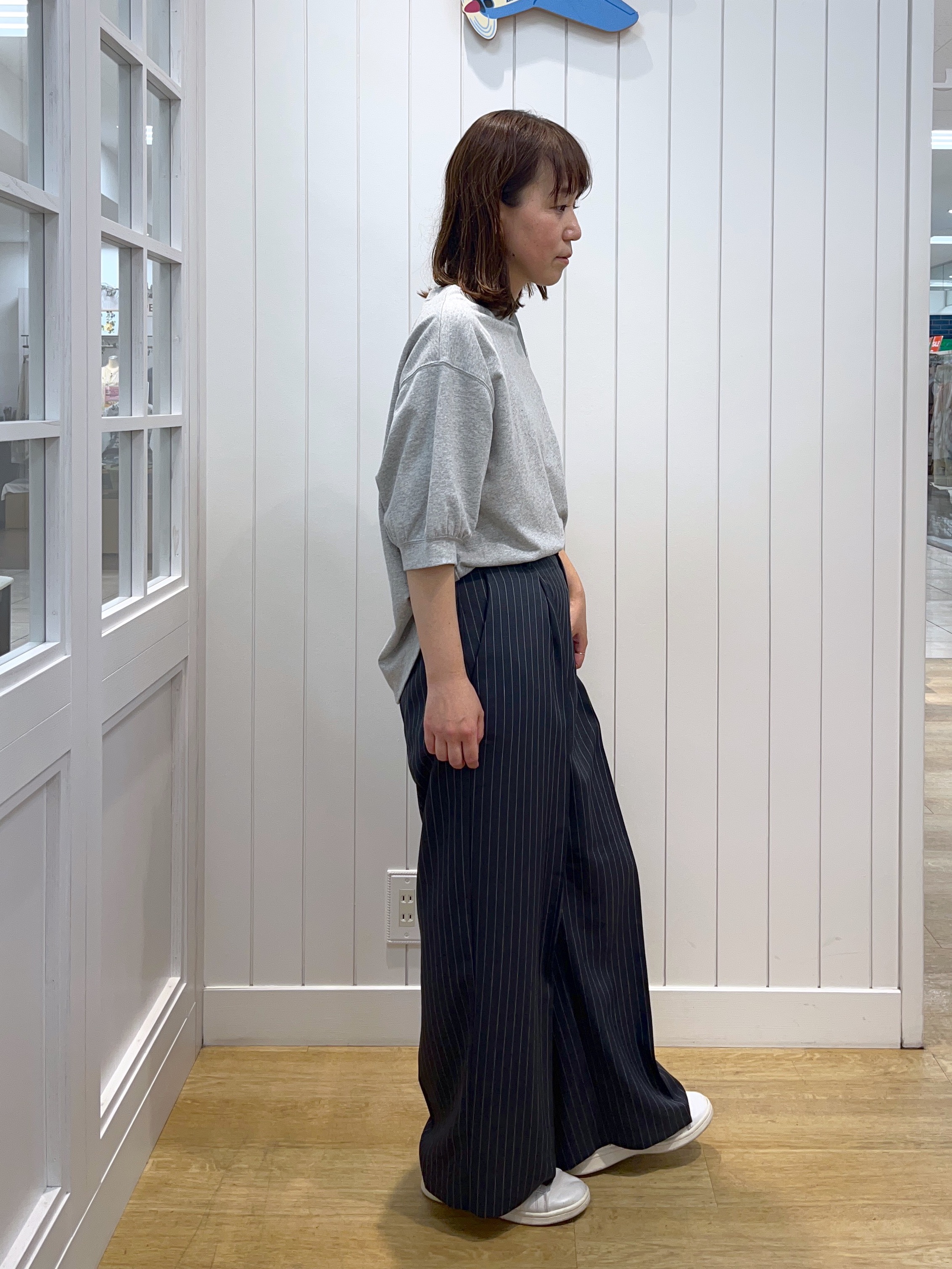 takayamaさんの「Dessin｜バックヘンリーカットソー5分袖」を使ったコーディネート