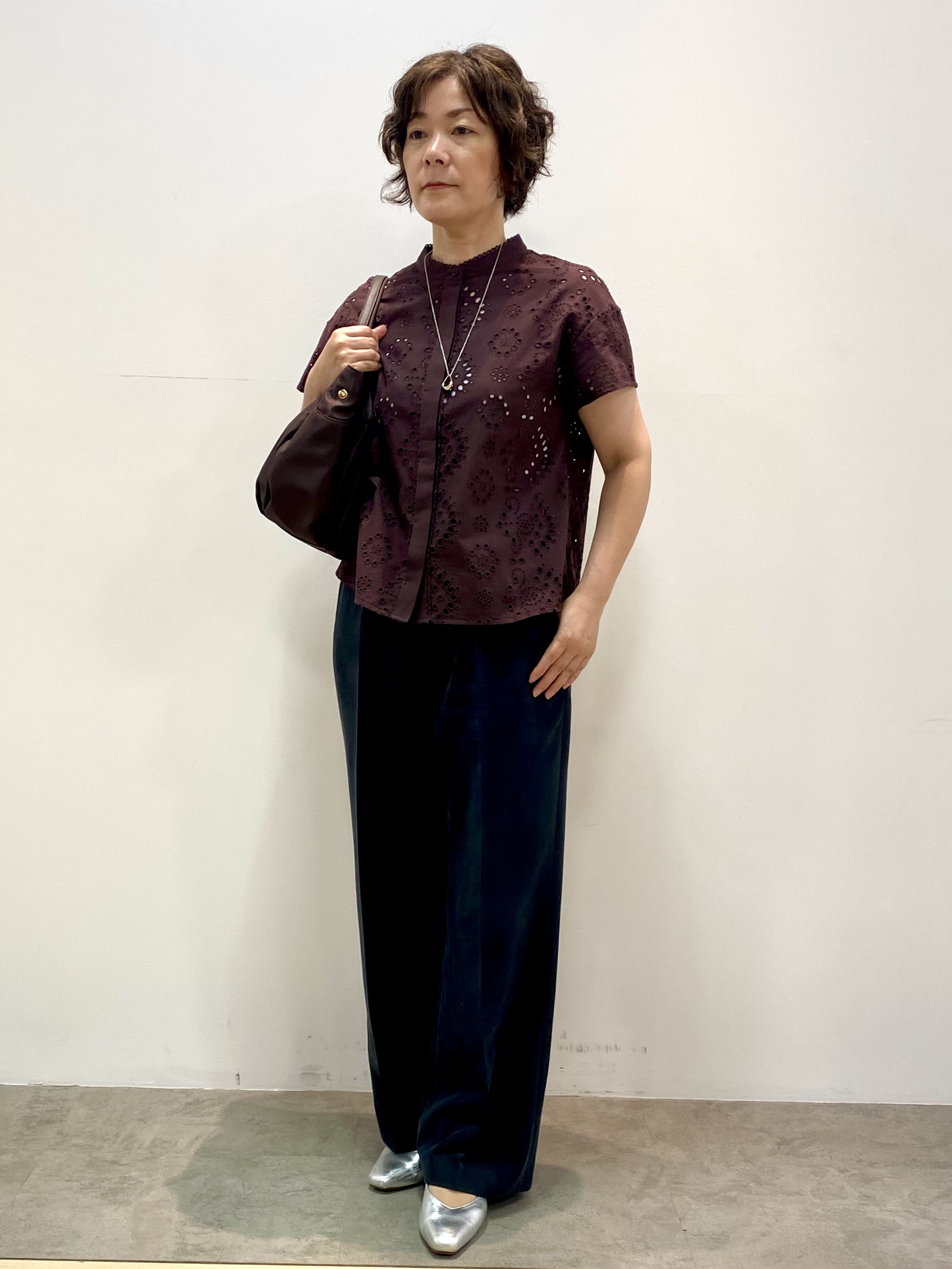 oharaさんの「Reflect｜【通勤◎】カットワーク刺繍レース シャツブラウス」を使ったコーディネート